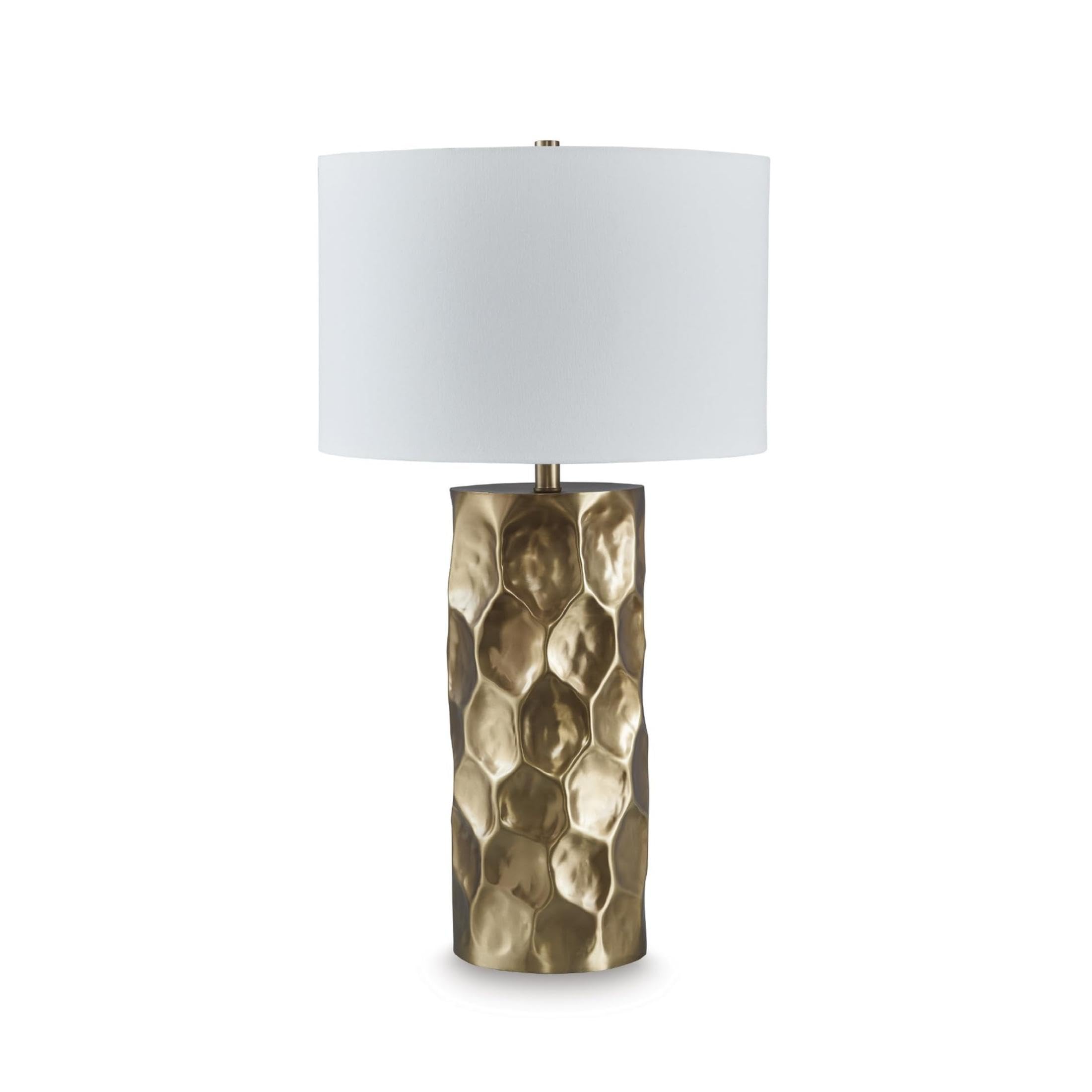 Signature Design by Ashley Marshawn Glam Metal Table Lamp with 3-Way Switch, Metallic