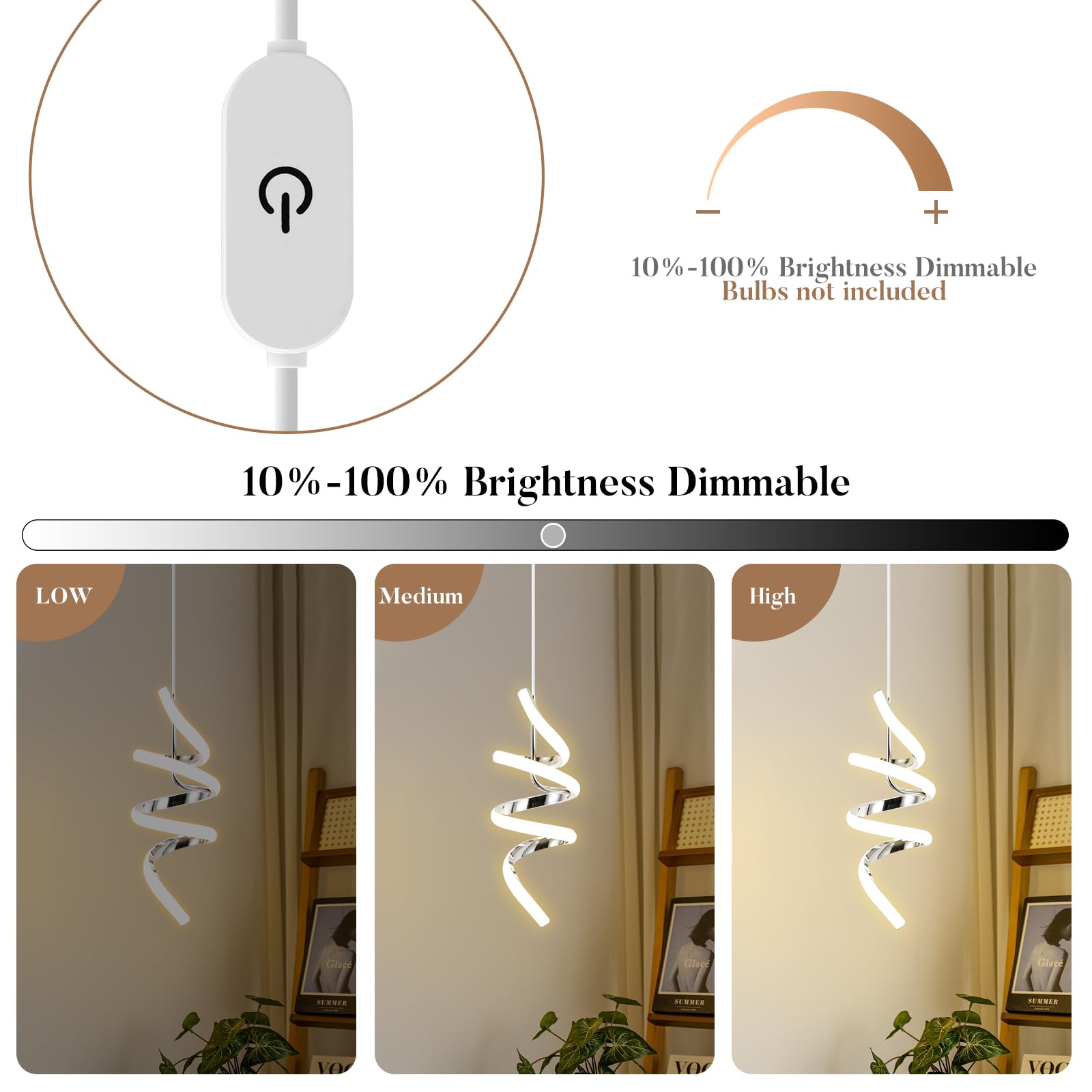 Sovinzert Modern Led Pendant Light Fixtures Pendant Lights Kitchen Island Lighting Adjustable Height Chrome Hanging Lamp