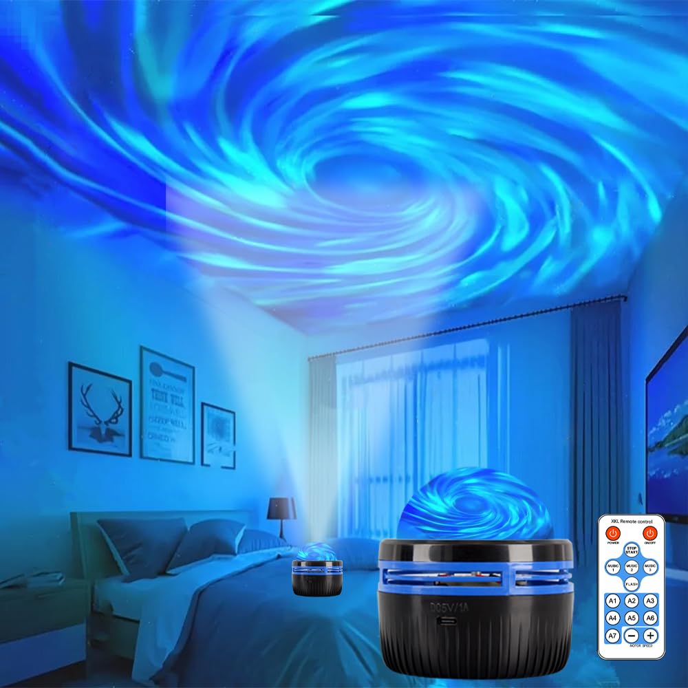 4 In 1 Northern Lights And Ocean Wave Projector With 28 Effects Of Galaxy Light For Game Rooms, Parties, Light Projector For Bed