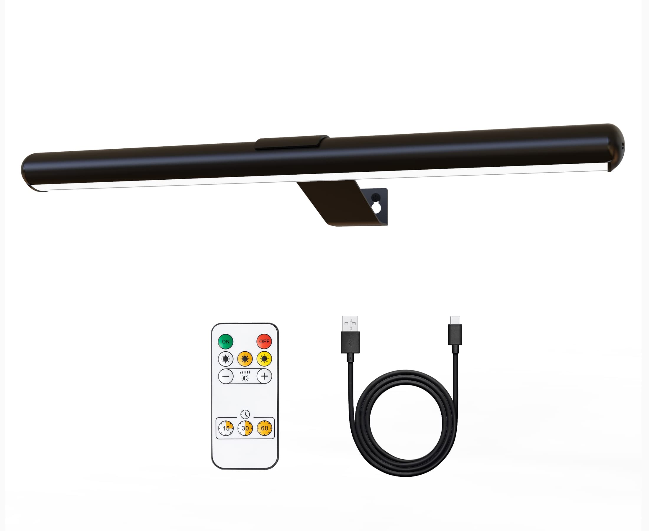 Tintindoc 16Inch Picture Light With Remote,Rechargeable Battery Painting Light For Art Full Metal, Dimmable Timer Led Accent Lig