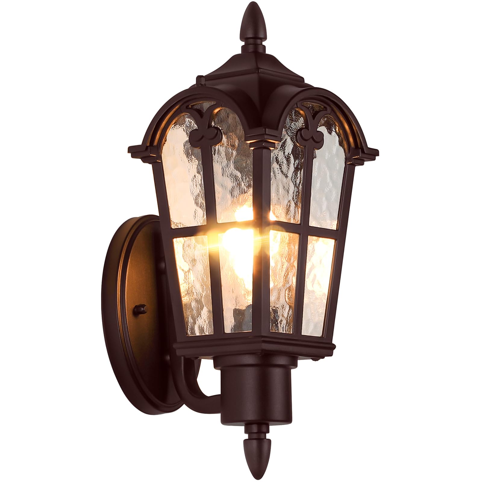 Sucolite Outdoor Wall Light Fixture, Waterproof Vintage Sconce, Brown, Metal, 1 Pack, Model B06068P
