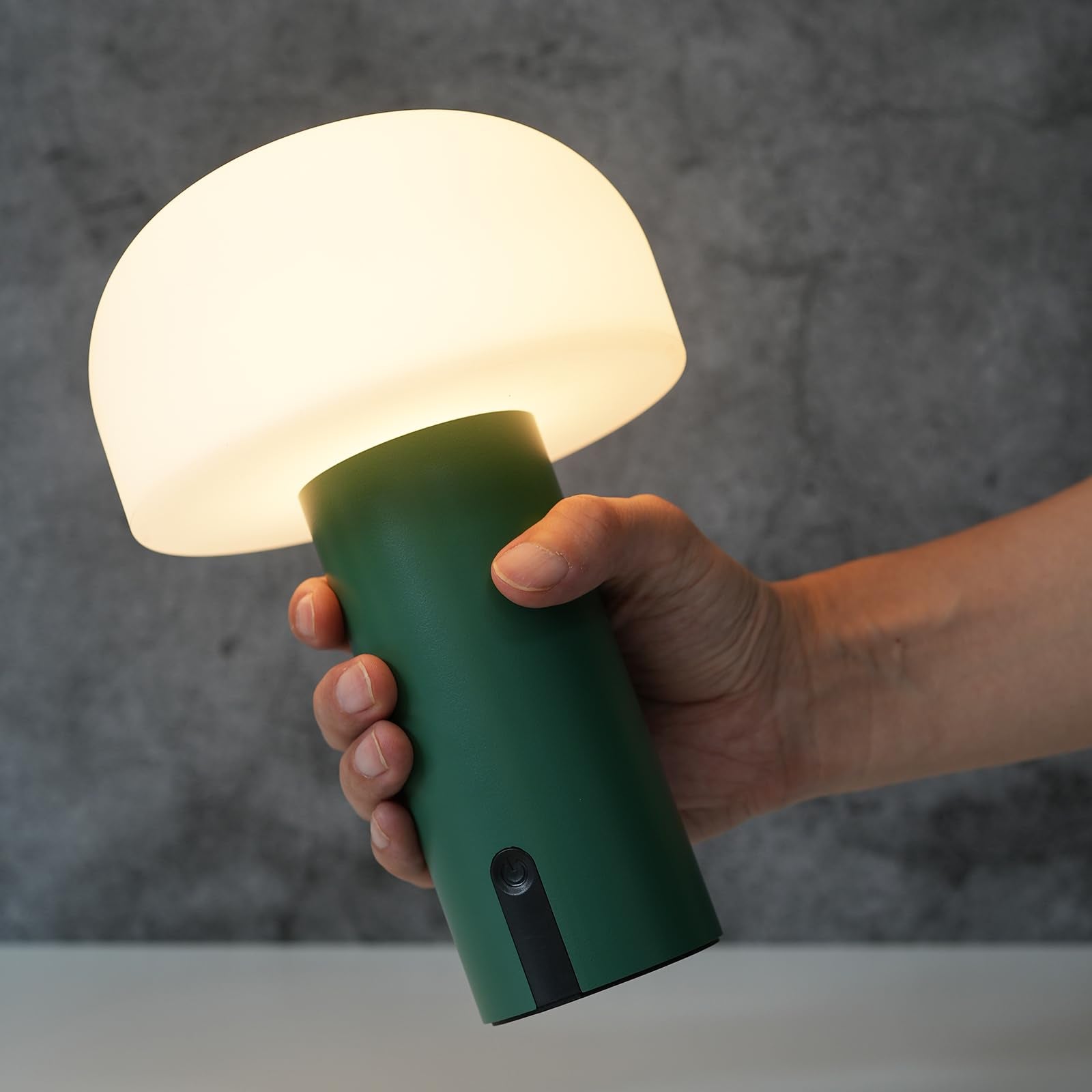 Ilovinit Green Outdoor Mushroom Table Lamp - Rechargeable, Cordless, Waterproof, Usb Charging