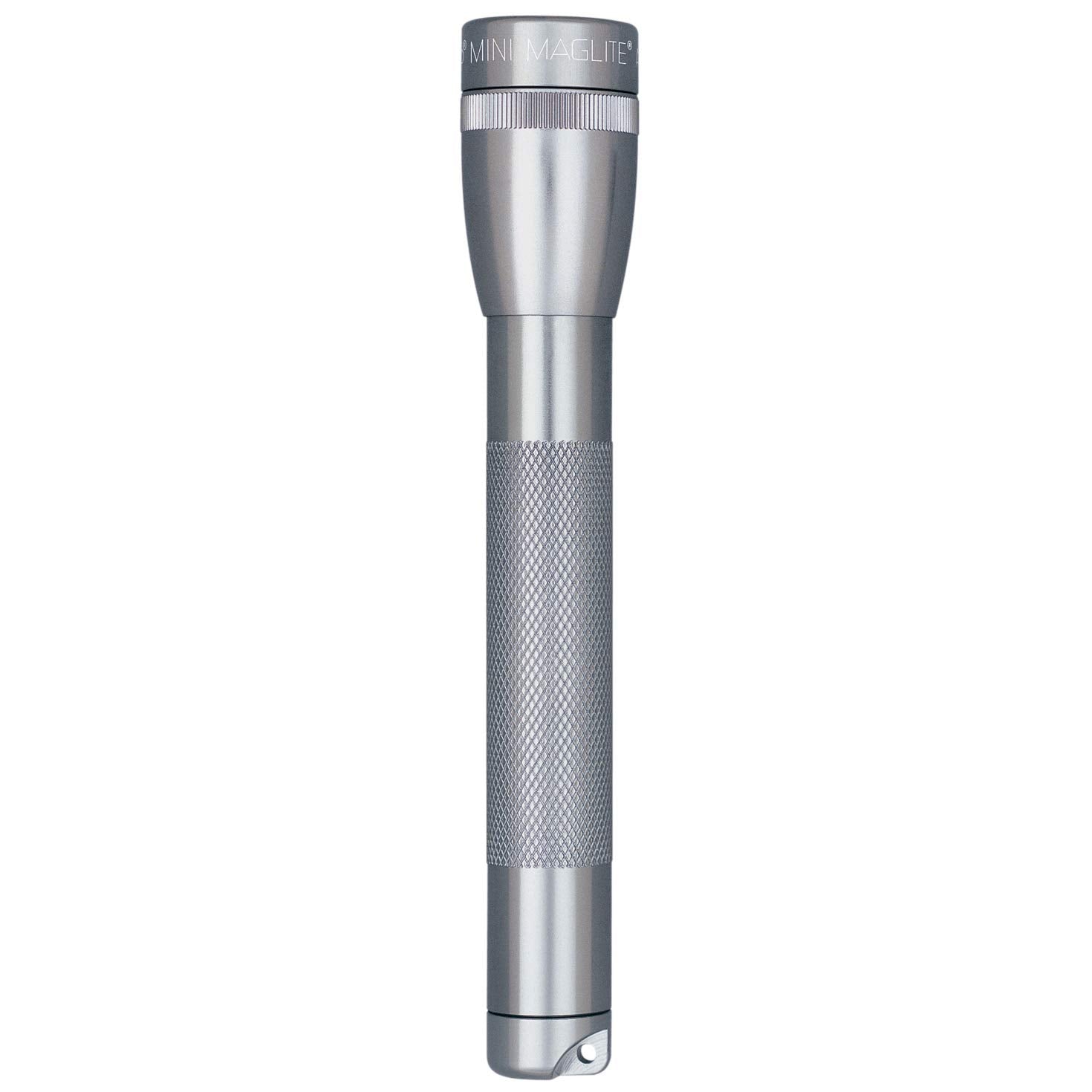 MagLite Mini Incandescent Flashlight M2A096, Aluminum, 2-Cell AA, One Size, Gray
