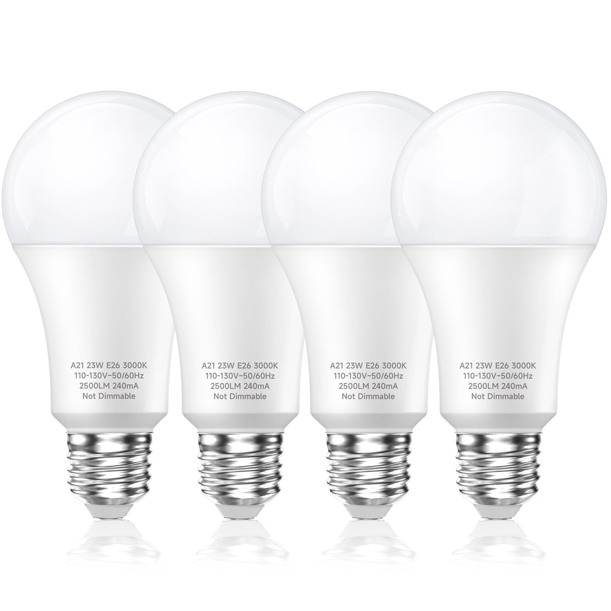 Ledera 150 Watt Led Bulb, Energy Saving 23W Warm White Bulb 3000K, 2500 Lumens A21 Led Bulb 150W-200W, No-Flikcer E26 Medium Bas