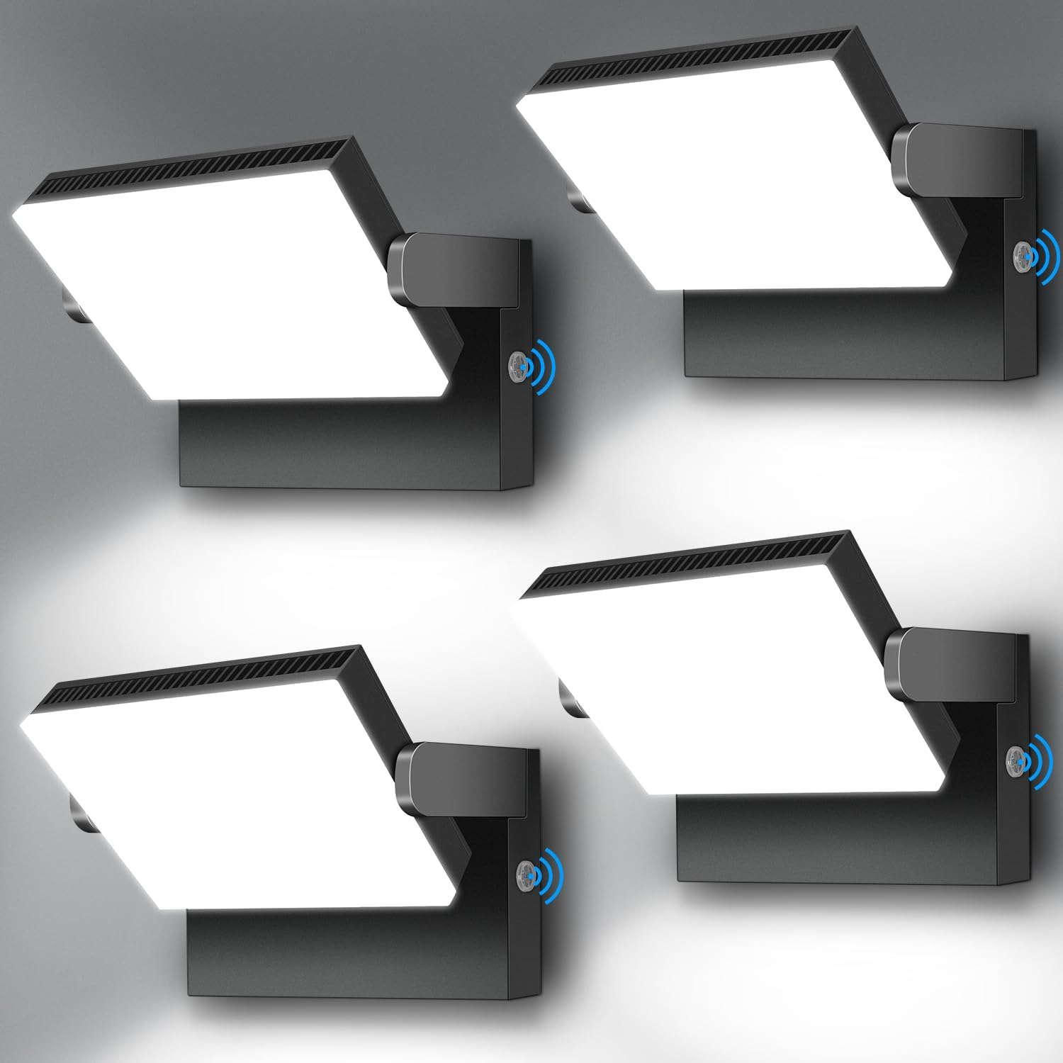 ledmo 150W LED Wall Light, 18000LM Super Bright Commercial Outdoor LED Wall Pack 360  Rotatable Dusk to Dawn Security Flood Ligh