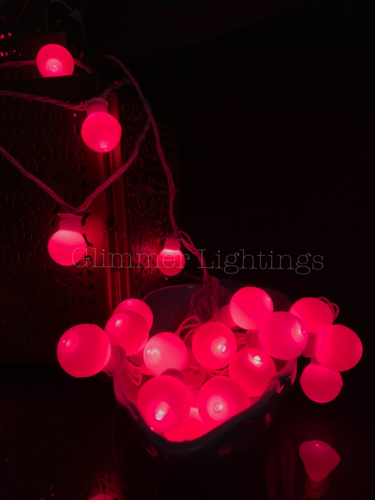 Glimmer Lightings Elegant Ball String Light for Home Decoration, Bed Room Decor, Birthday Party, Diwali, Christmas - Pink, 8 Met