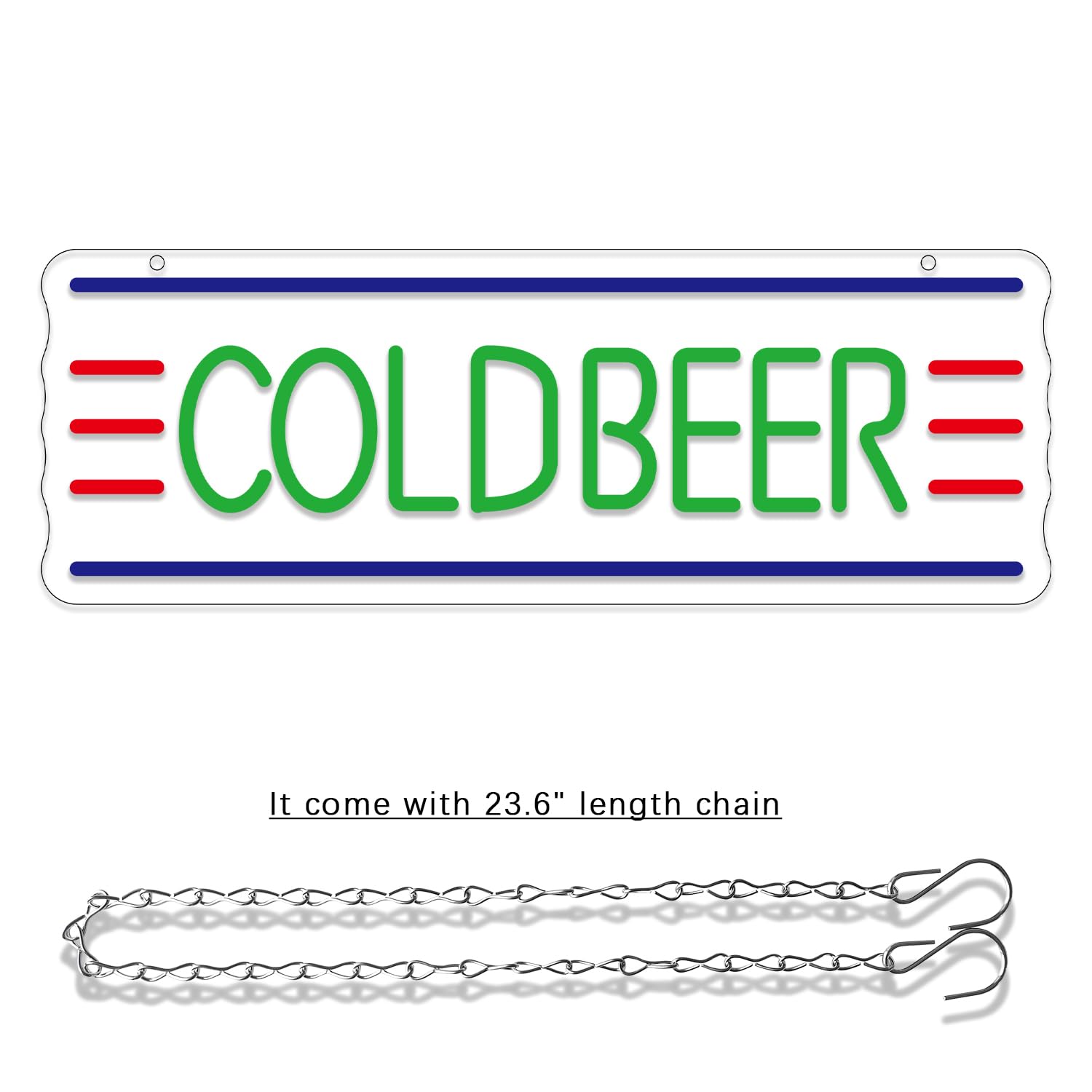 Xixkilly Neon malt-inspired Sign, Dimmable LED Light for Home Bar, Green Plastic, 16.9in x 12.7in