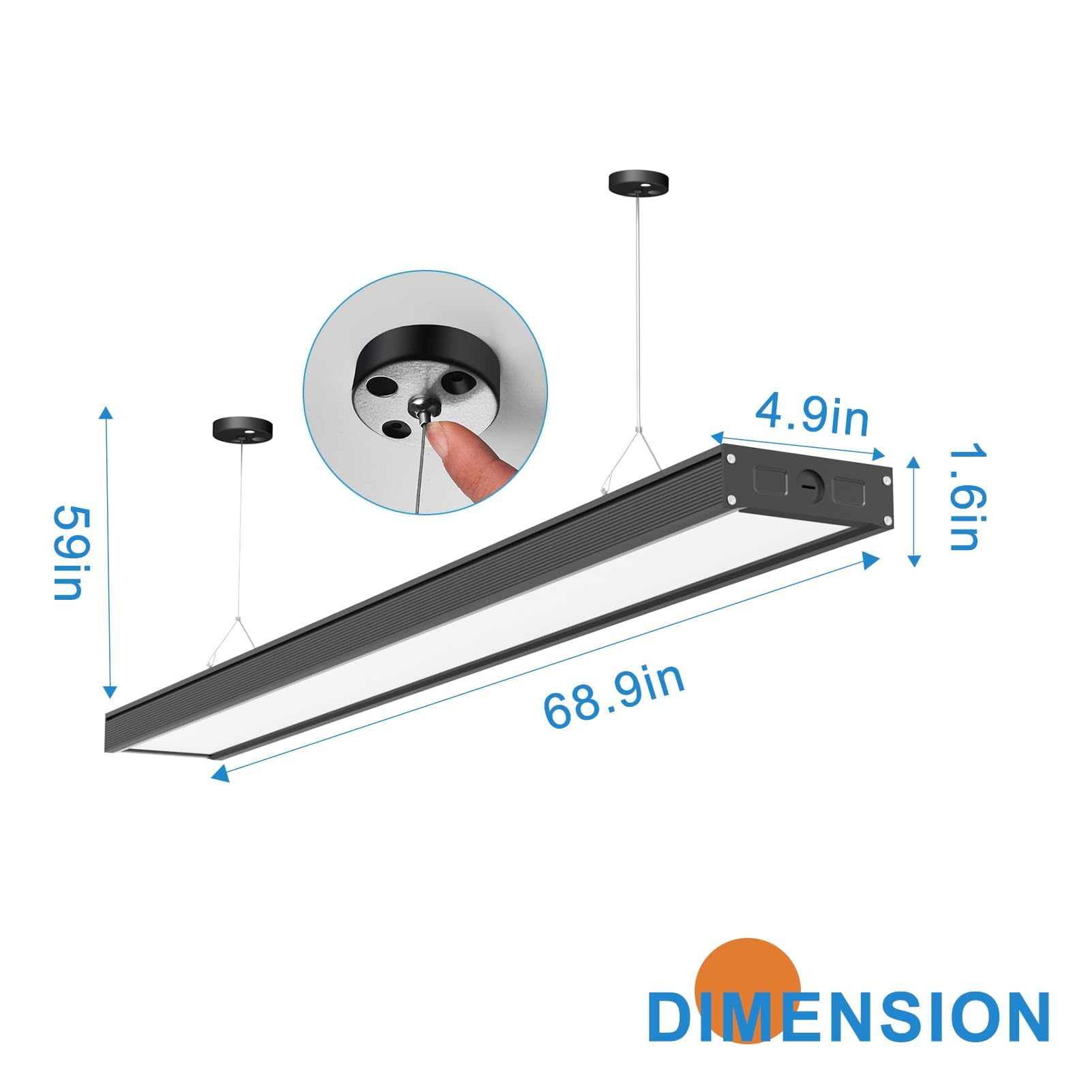 Lightdot 4Ft-5In Led Wraparound Shop Lights, ?Driver Equipped, 5 Years? 50W 4Ft Led Shop Light Fixtures For Garage Workshop, 700