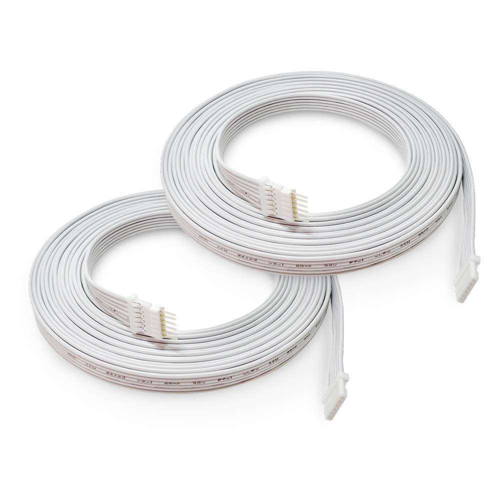 Light Solutions 9.8Ft Extension Cable Compatible With Philips Hue Lightstrip V4 Lighting & Solo Lightstrip - Led Strip Led Lighting - Extension Cable Power - White (Pack Of 2)