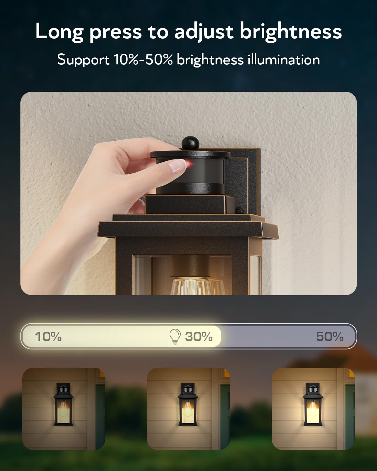 Vianis Motion Sensor Porch Light, Black Outdoor House Lights Dusk To Dawn, Waterproof Outdoor Light Fixtures Lantern For Garage,