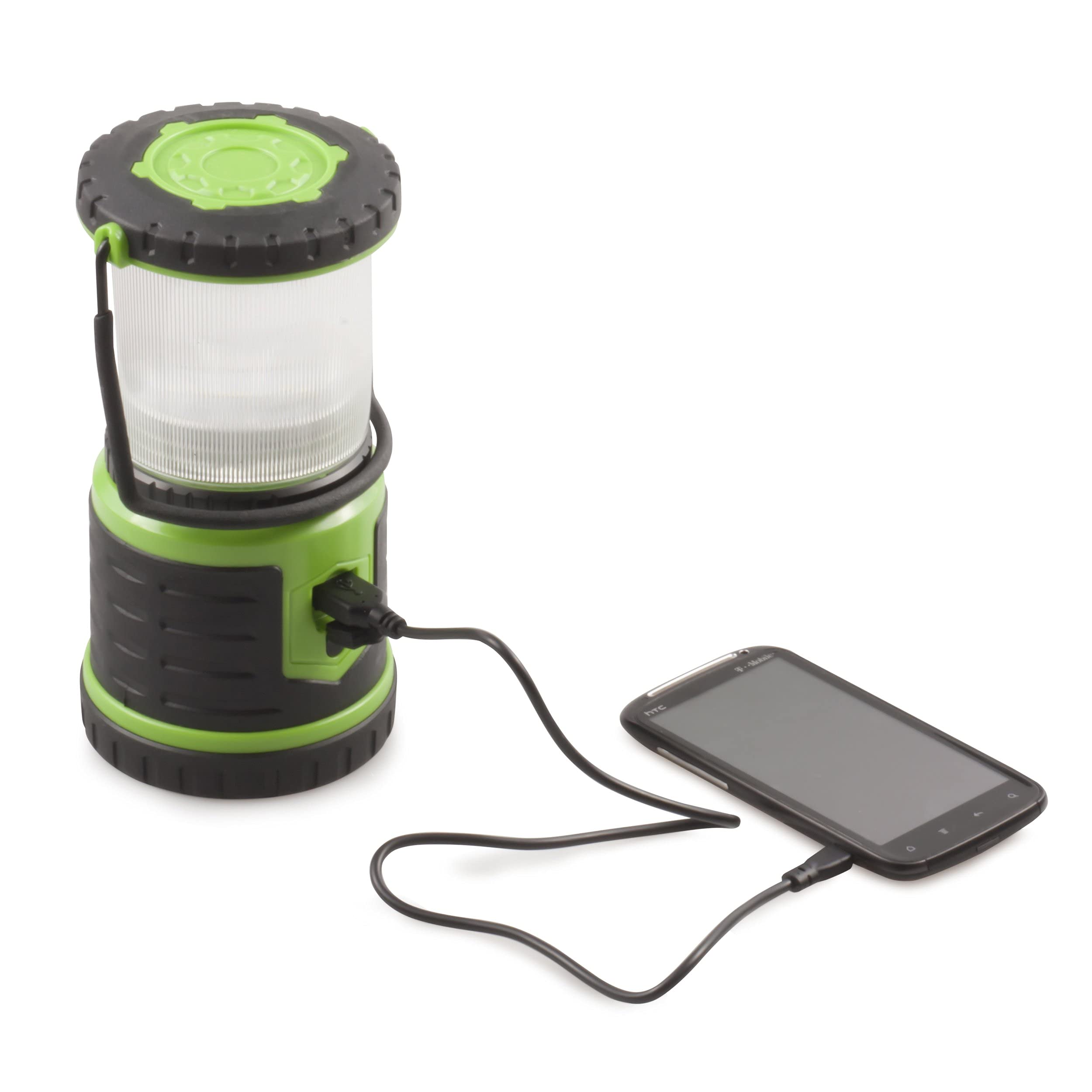 Blazin Bolt Rugged USB Rechargeable Lantern - 6000mAh Power Bank, 400 Lumen, 6 Modes, Green, Model 7B-LJ3J-4HTO