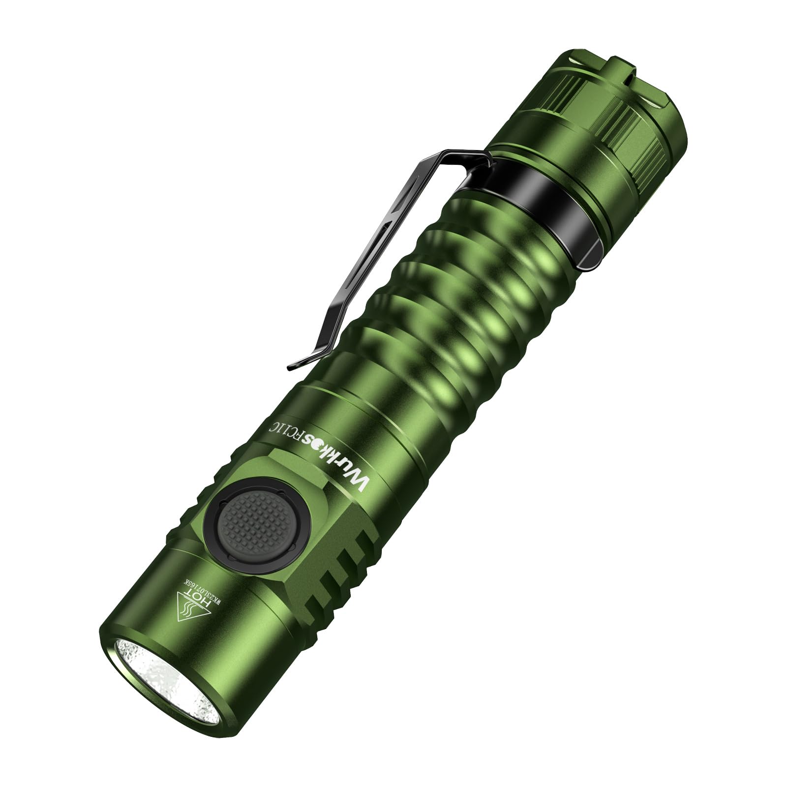 Wurkkos FC11C LED Flashlight - 1200 Lumen, IP68 Waterproof, Magnetic Tailcap, 155M Beam Distance, Green 4000K