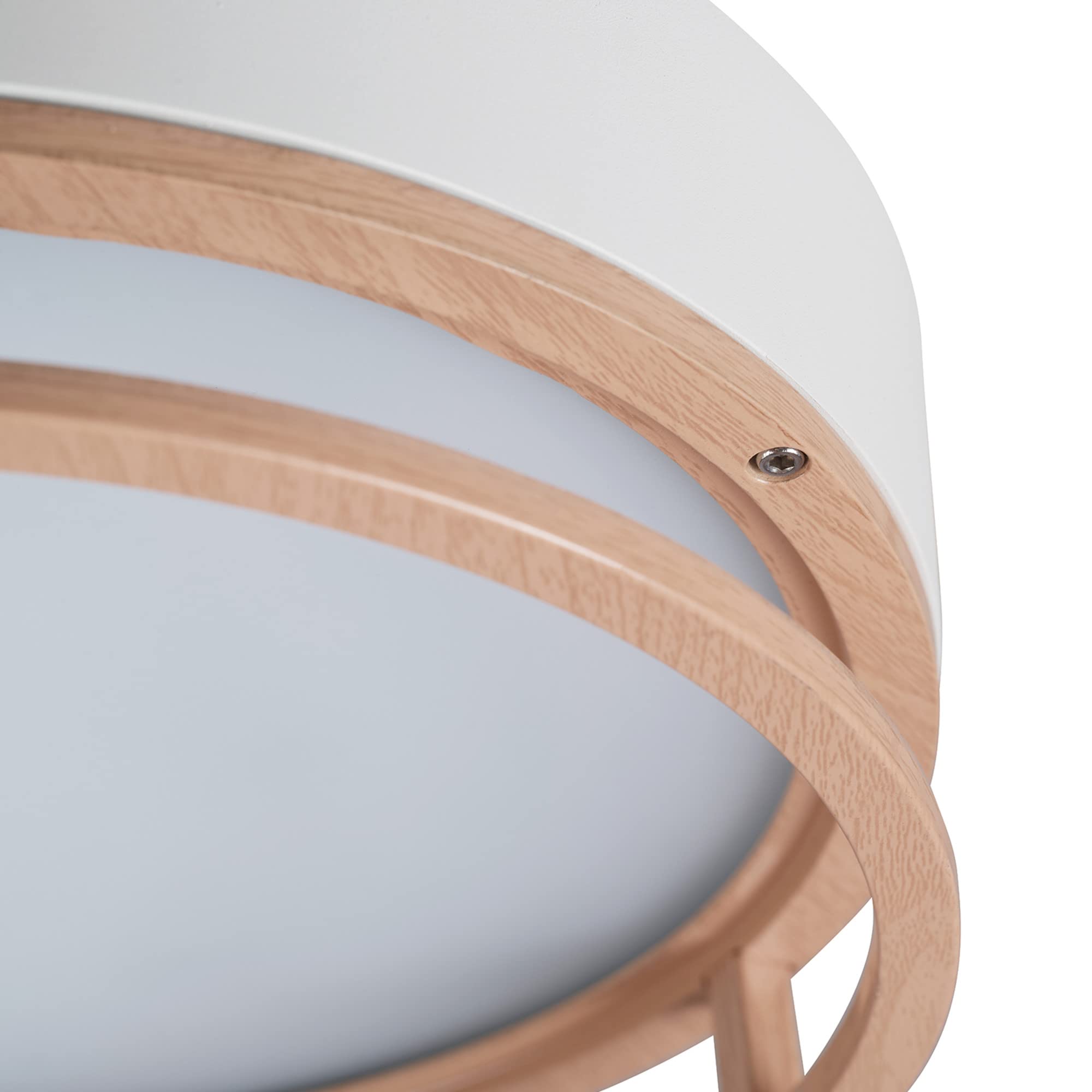 Globe Electric 66000038 LED Flush Mount Ceiling Light, Matte White, Metal, Indoor/Outdoor