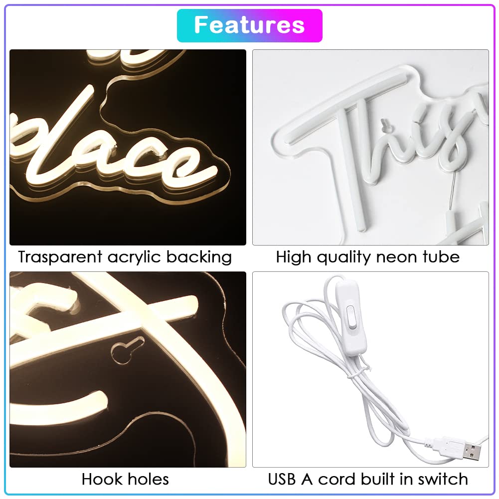 JURONGYILU Neon Sign Warm White LED Wall Decor for Bedroom, Salon, Man Cave, malt-inspired Home Bar, Wedding, Birthday Party