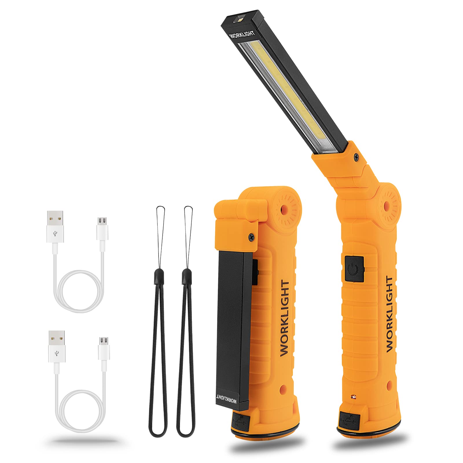 LED Rechargeable Flashlights Work Lights,Vagocom Mechanic Tools Cordless Worklight with Magnetic Base 360Rotate 5 Modes,Portable