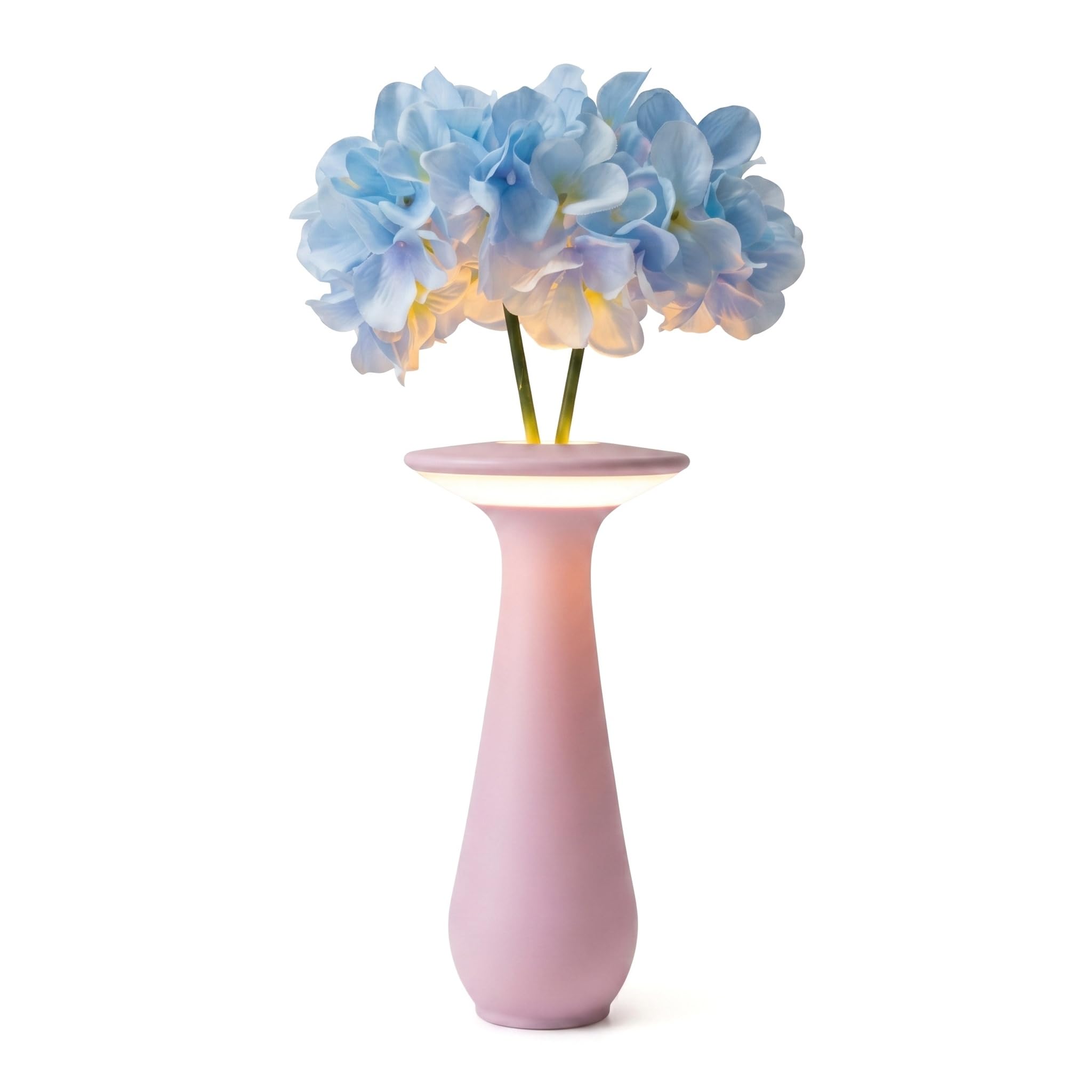 DISLUNA Rechargeable Vase Lamp, Cordless Flower Table Lamp for Restaurant & Dining Room, Portable LED Small Night Light for Bedr