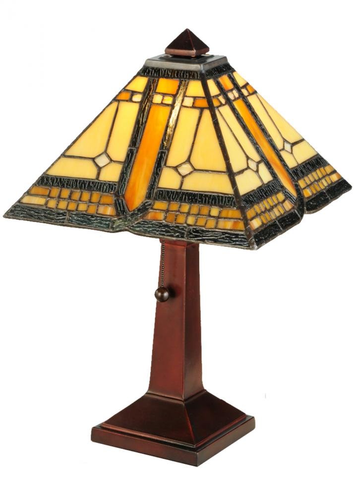 Meyda Tiffany Lighting Fixture, 16in Height, Metal, Mahogany Bronze, Model 142879