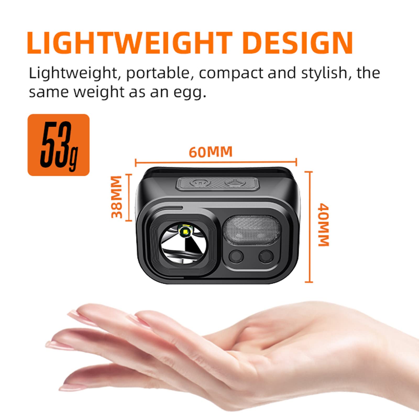 SuperFire Headlamp Rechargeable ,Lightweight Head Lamp with 9 Modes,IP44 Water Resistant,headlamp Flashlight for Running Fishing