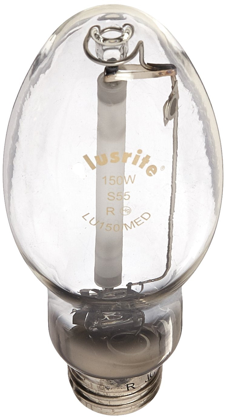 Plusrite High Pressure Sodium Light Bulb, 150W, Medium Base, Warm White, Model 2004, ANSI S55