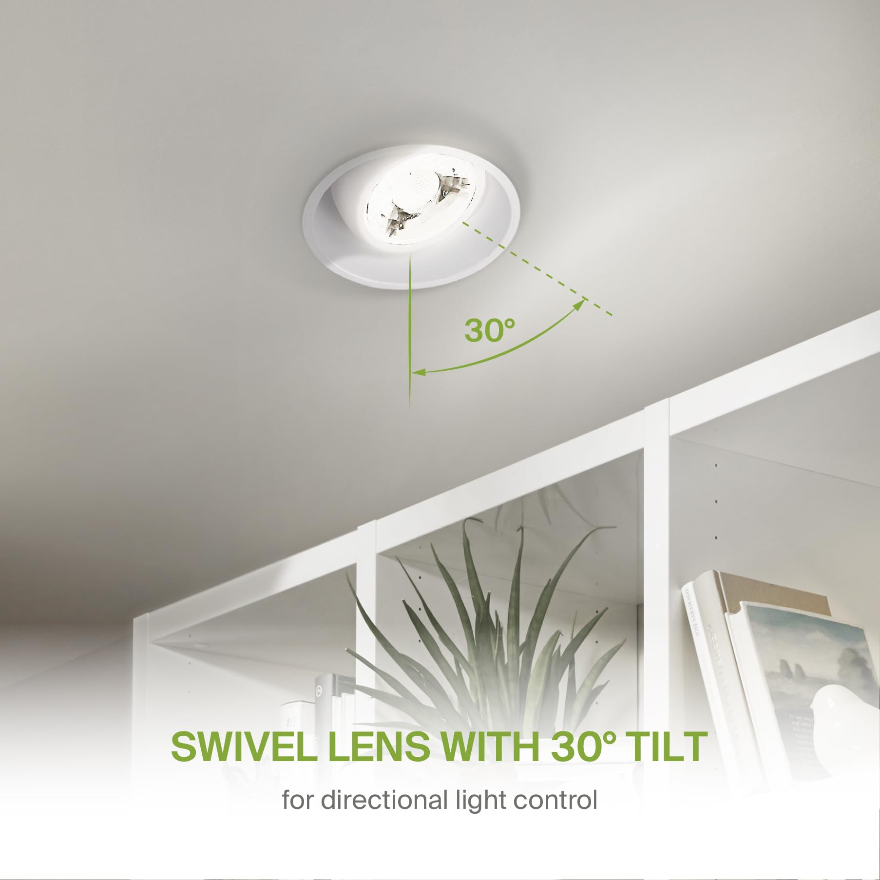 ASD Trimless Gimbal LED Downlight 8W 120V 2in Adjustable Dimmable White Model A-CD-TG-2D8AC-WH