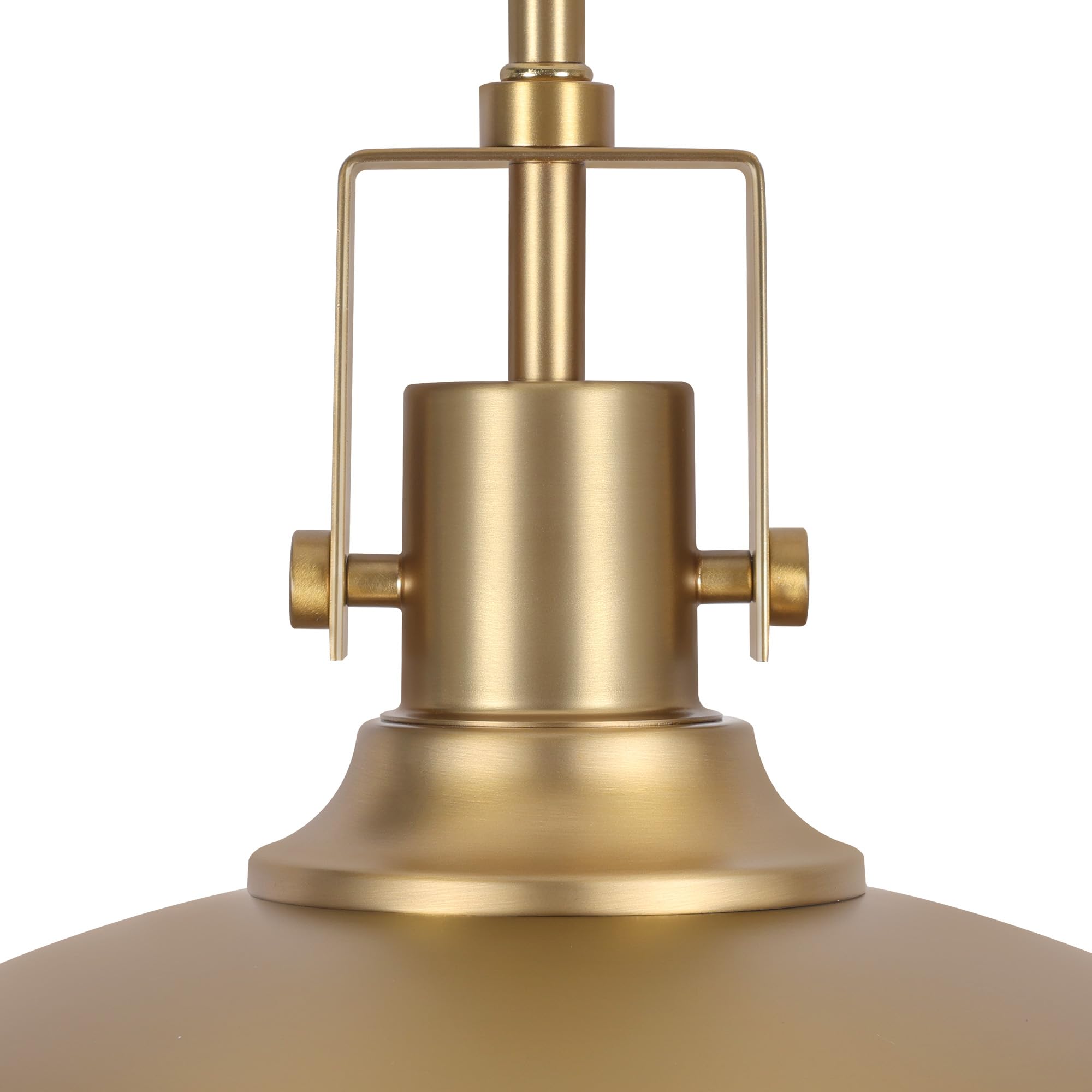 LamQee 18" Brushed Gold Pendant Light, Modern Dome Chandelier for Kitchen, Dining, Bar, Hallway - Model JK5023JIN