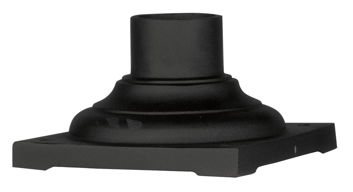 Livex Lighting Outdoor Pier Mount Adaptor, Black Aluminum, 0.1&quot;X0.1&quot;X4.5&quot;