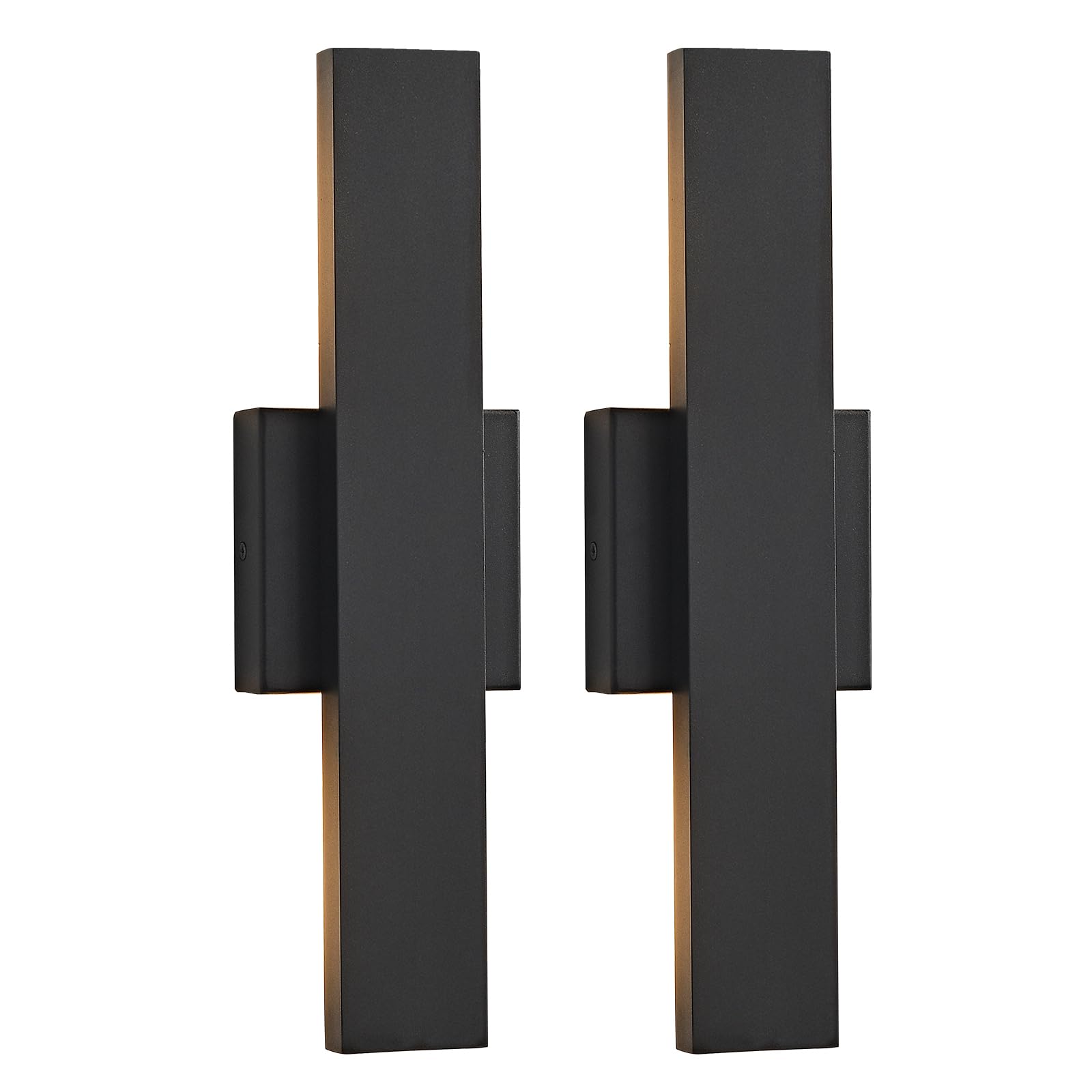 Outdoor Modern LED Wall Light Fixtures  Black Linear Exterior Wall Sconces 20W  Modern Porch Patio Light Fixture Waterproof Outdoor Wall Lights Outside Lights for House Garage Front Door Patio 2pack