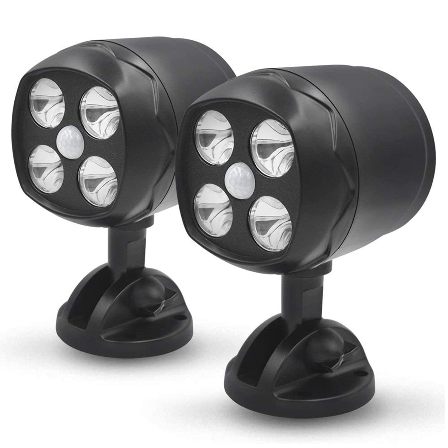 YoungPower Outdoor Motion Sensor Light Battery Operated, IP65 Waterproof Ultra Bright Motion Sensor Outdoor Lights Head Adjustab