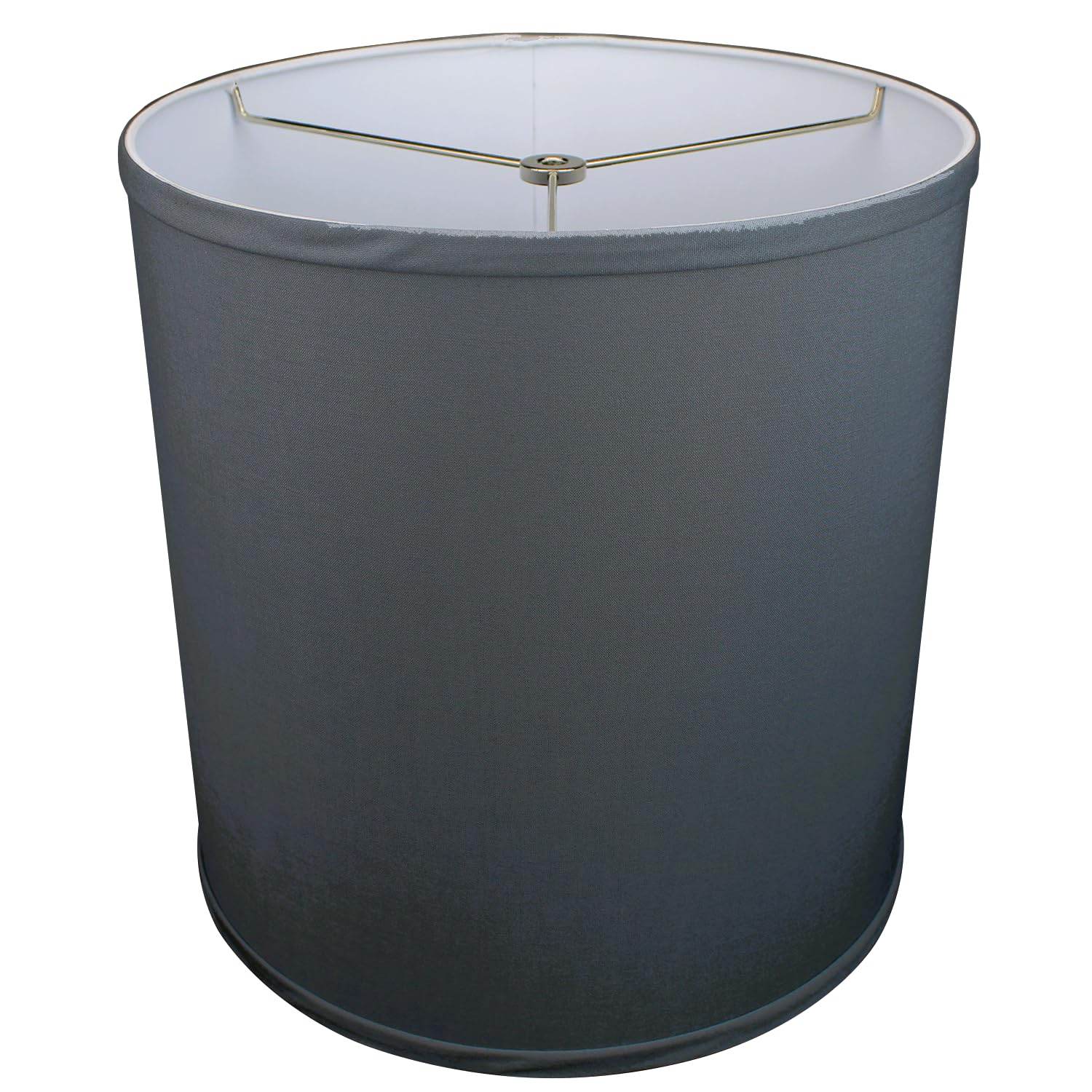 FenchelShades.com Cylinder Drum Lampshade Fabric 12in x 12in x 12in Graphite Model 12-12-12-W-P