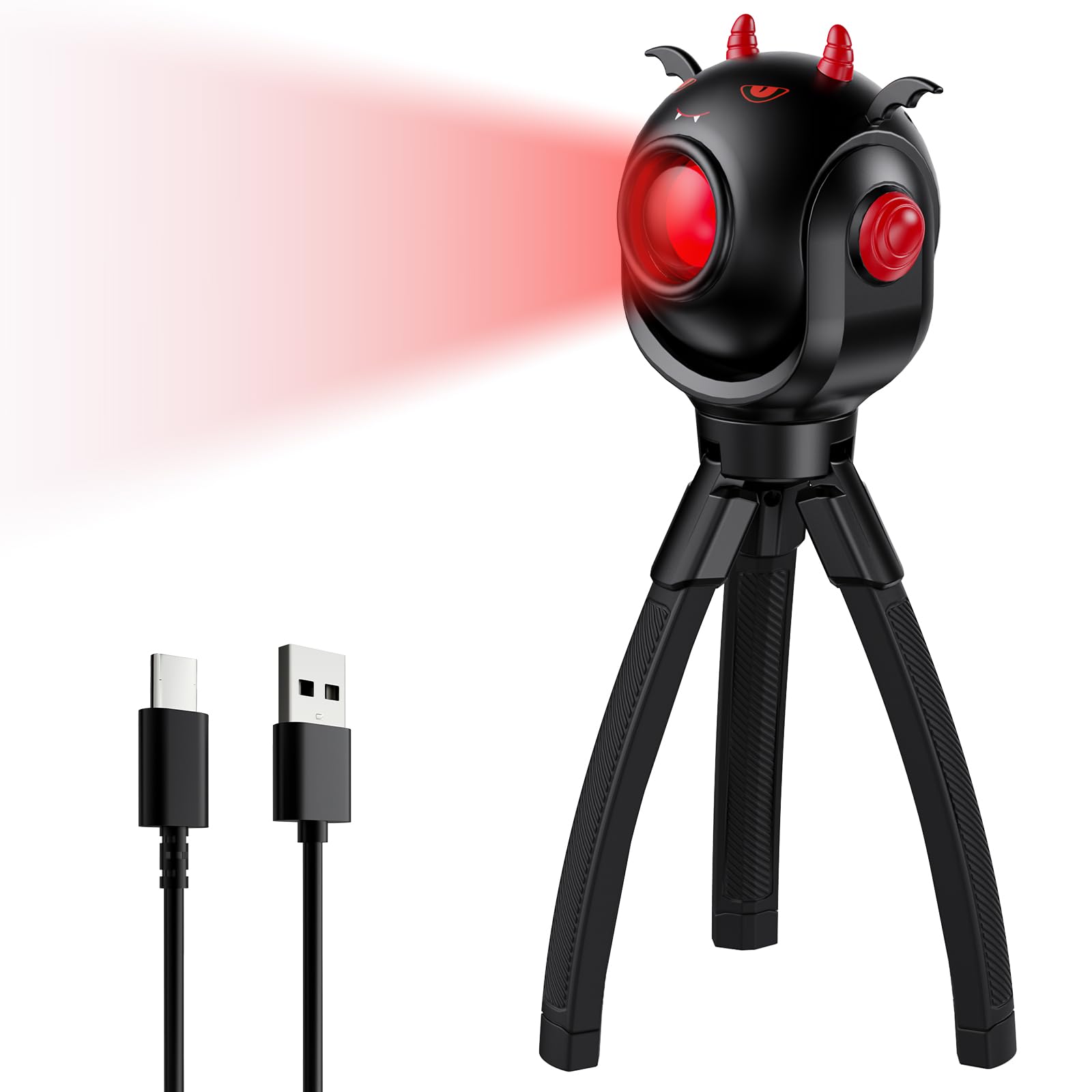 TOLYS Bat Kids Flashlight - Rechargeable LED Torch with 8 Color Modes, USB-C, Fun Flashlight for Boys & Girls, Perfect for Parti