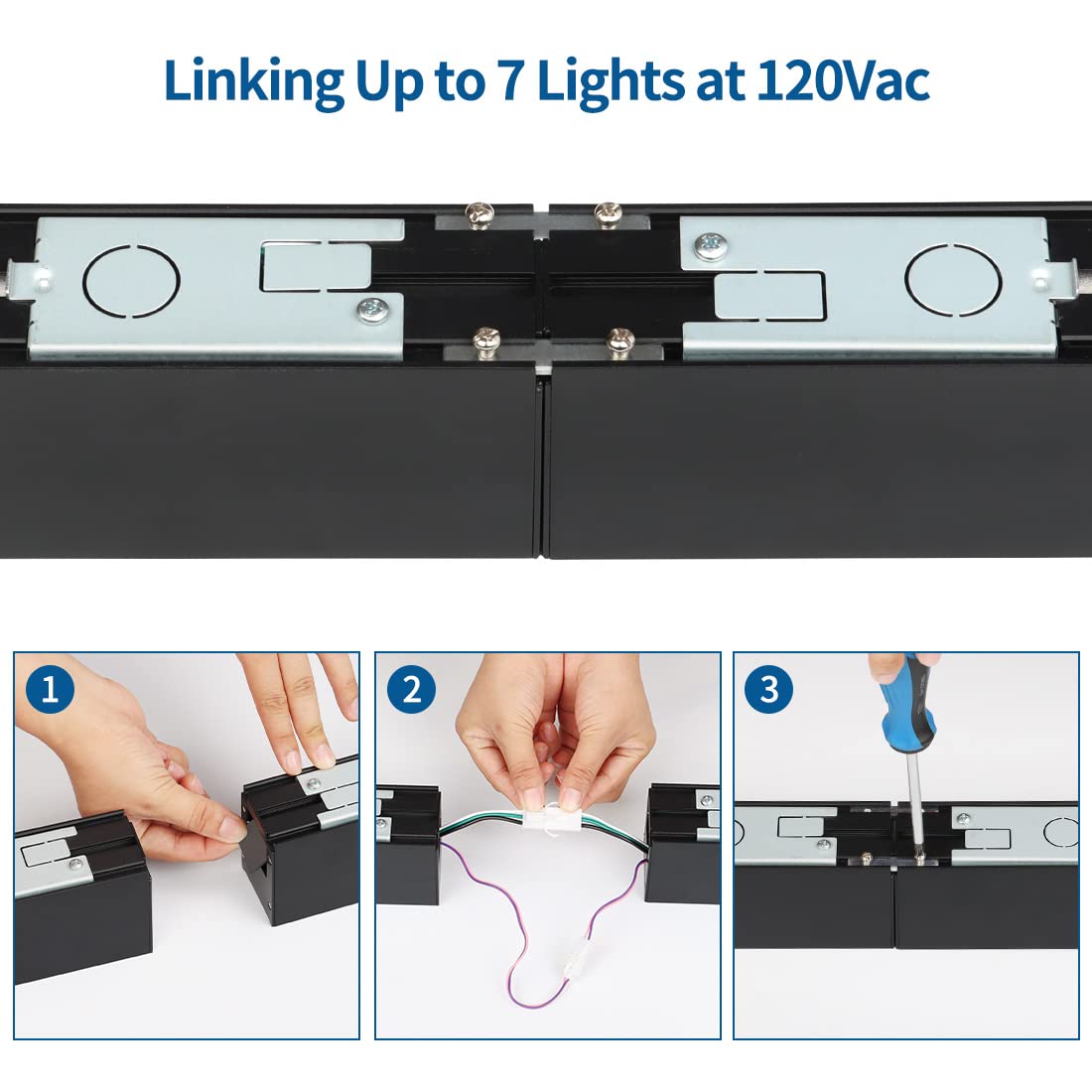 Dakason 4Ft Linkable Led Linear Light, 35W Down 15W Up Light, 3/4/5000K Cct Selectable, Commercial Linear Lighting Fixture For O