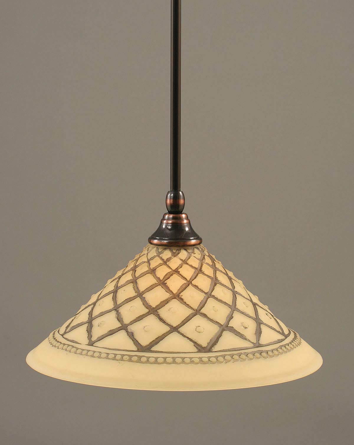 Toltec Lighting 1 Light Mini Pendant In Black Copper (23-Bc-7182)