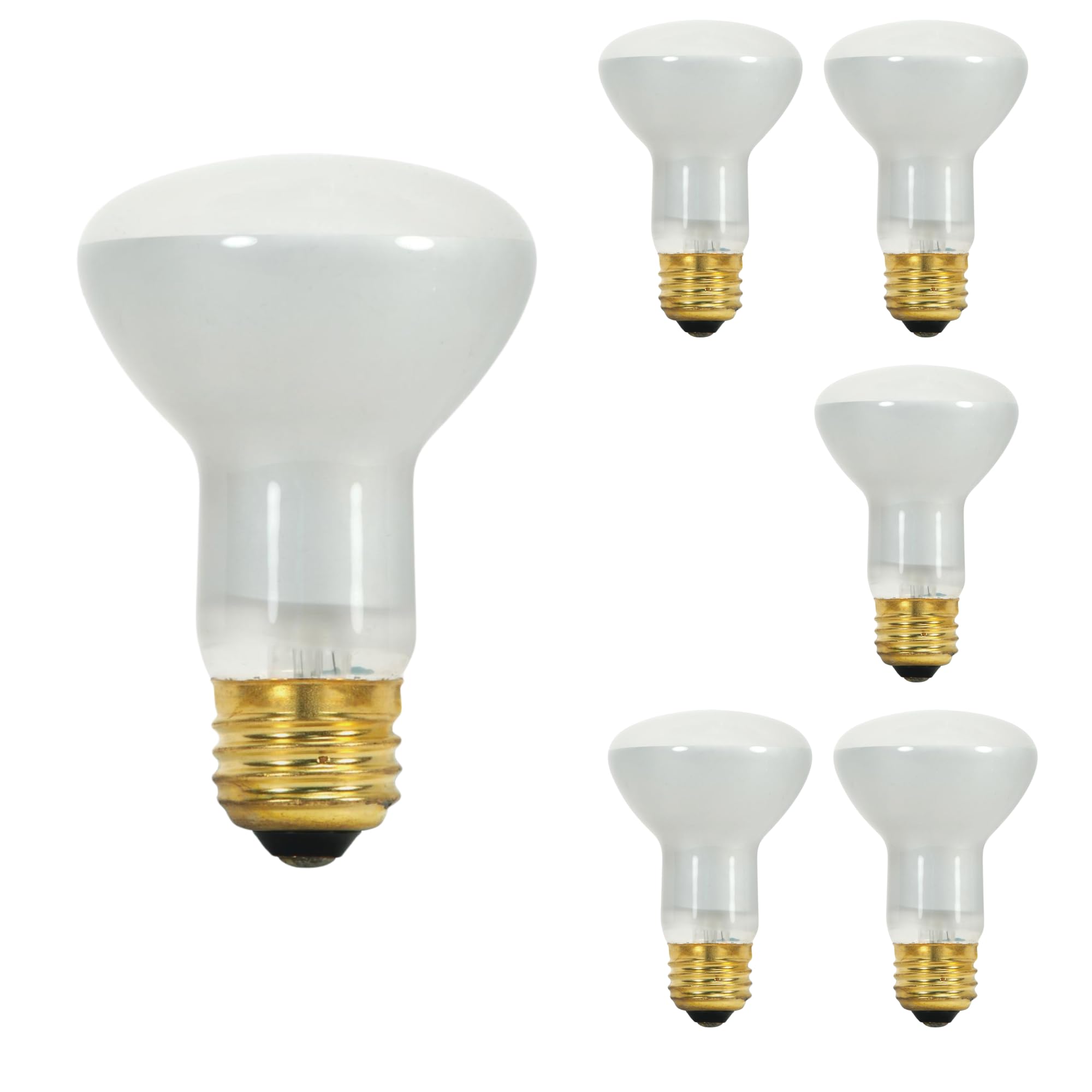 Satco S8519 45W R20 Incandescent Reflector Bulb, 130V, E26 Medium Base, Frosted Finish, 280 Lumens, 2700K Warm White, Dimmable, 