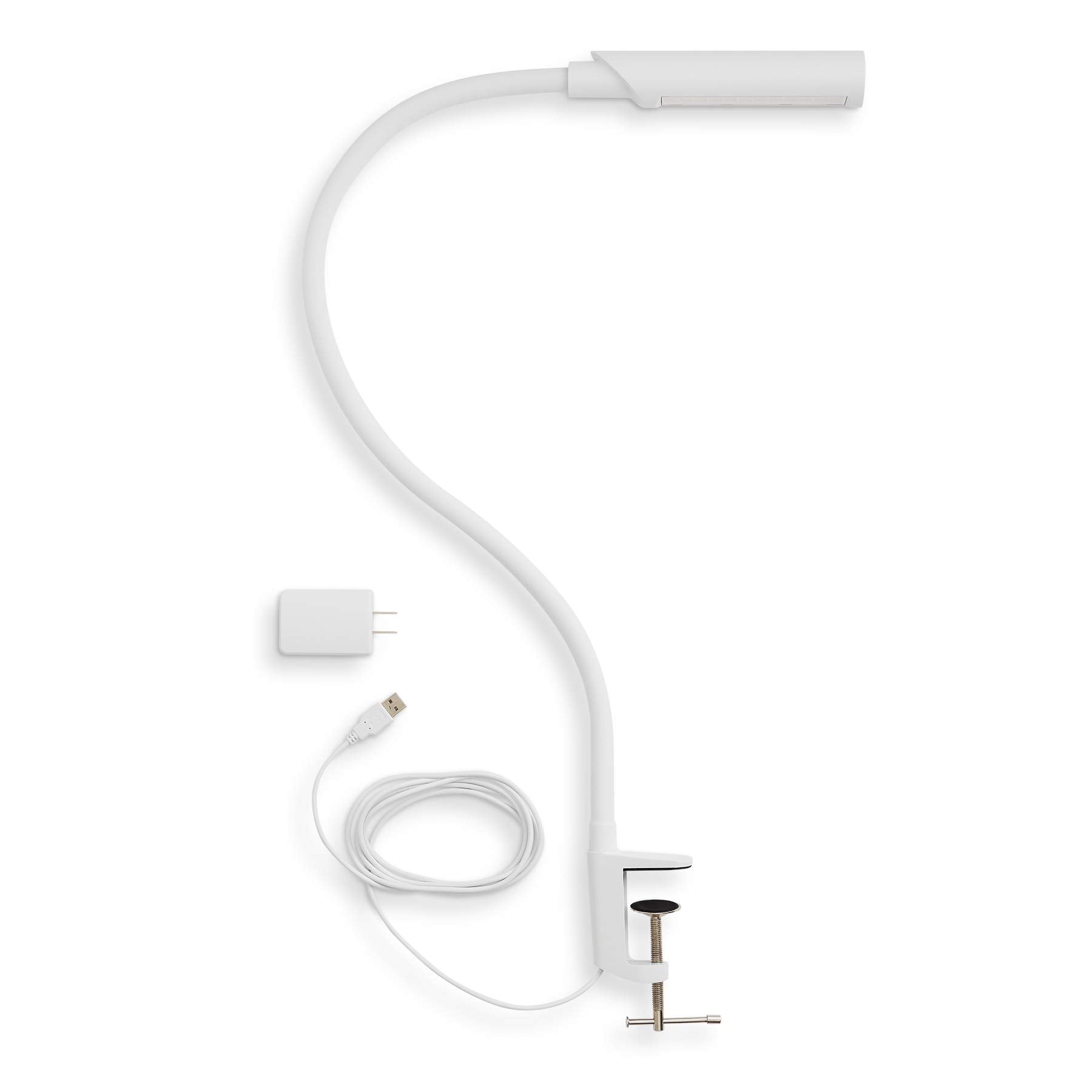 Reliable UberLight Flex 3100TL Task Light - LED Portable Desk Light with Clamp, USB Connection, 26.5    Flexible Gooseneck, 270 