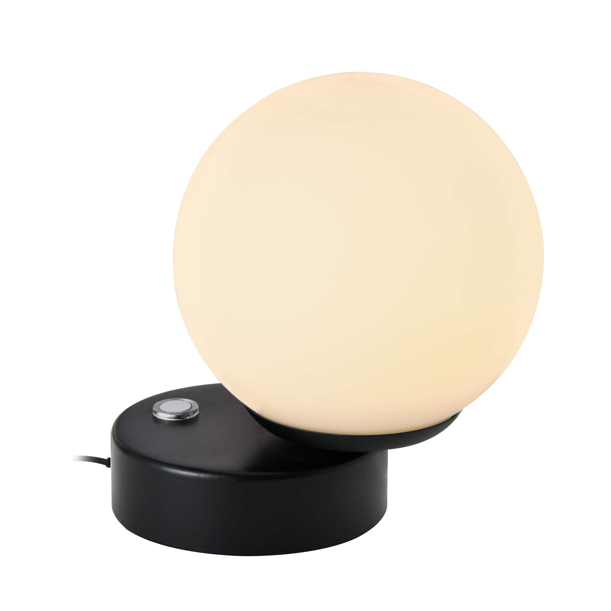 VONN Capri Table Lamp, Integrated LED, 6in Height, Aluminum, Black, Model VCT6126BL