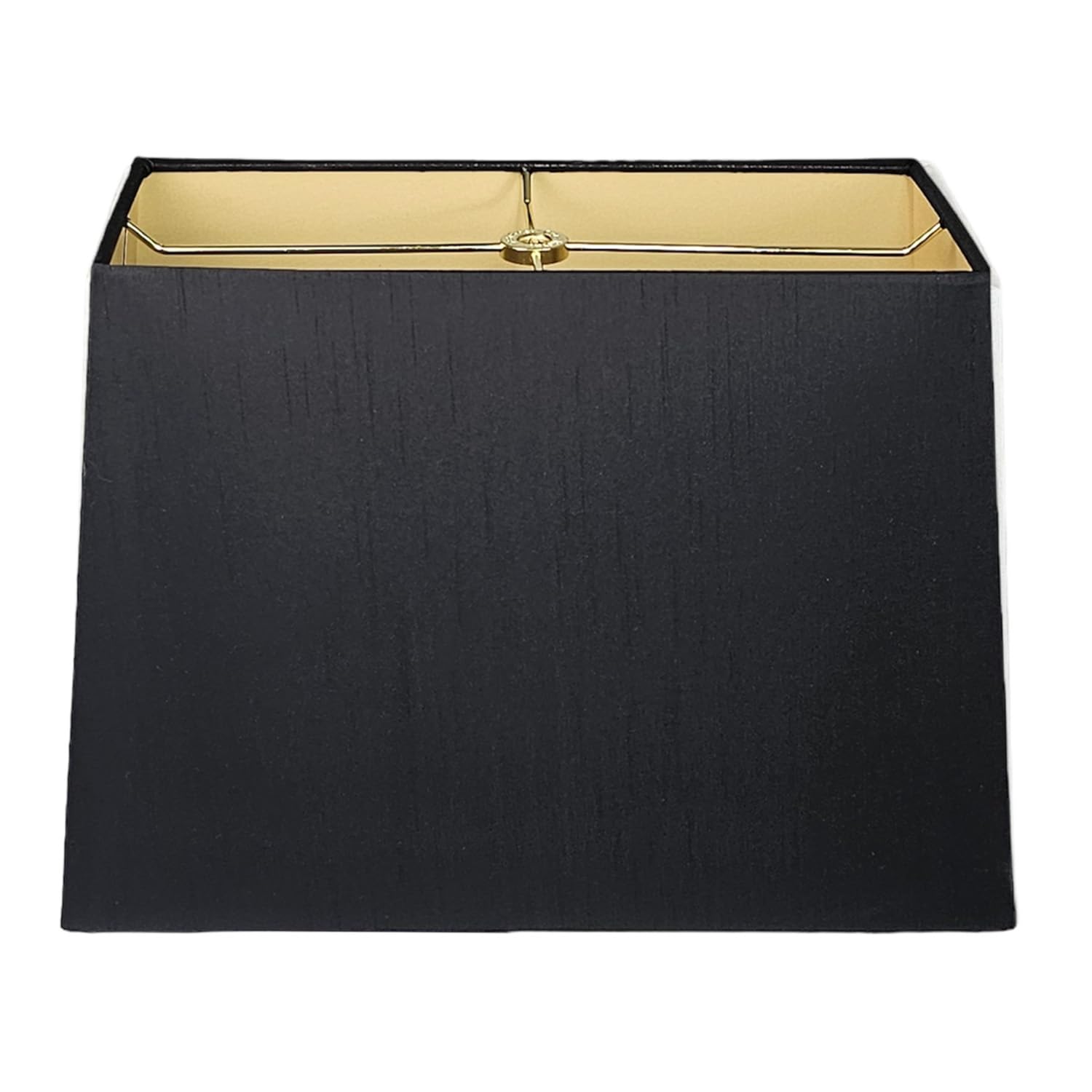 Royal Designs, Inc. Rectangle Hardback Lamp Shade, HB-613-18BLK, Black, (8 x 16) x (10 x 18) x 12