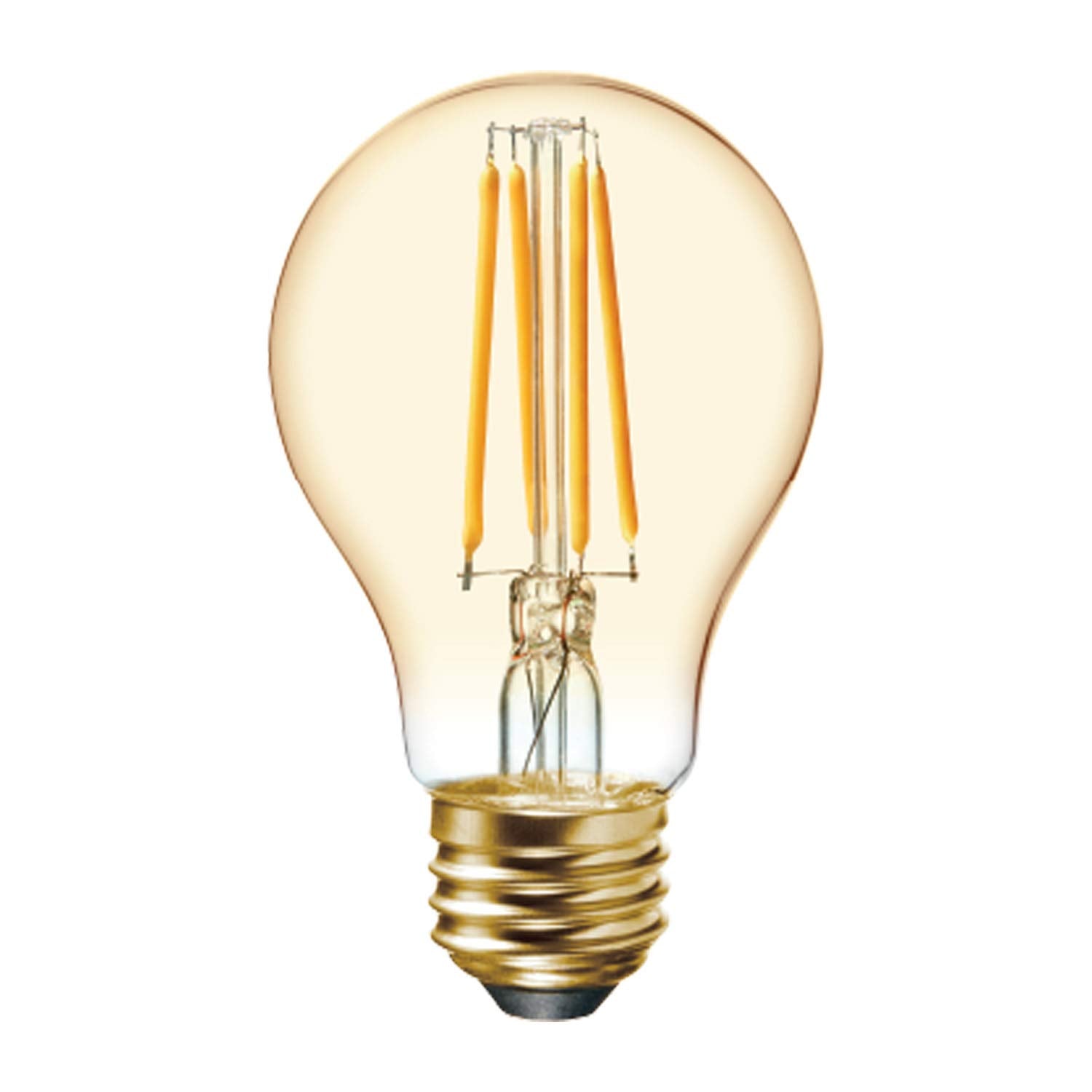 GE Vintage Style LED Light Bulbs, 6W (60W Equivalent), Dimmable, Amber Glass, 2 Pack