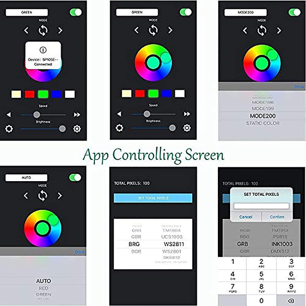 RGBZONE SP105E Bluetooth LED Controller - Smart APP Control, Music Sync for WS2811 WS2812B WS2815, RGB Color