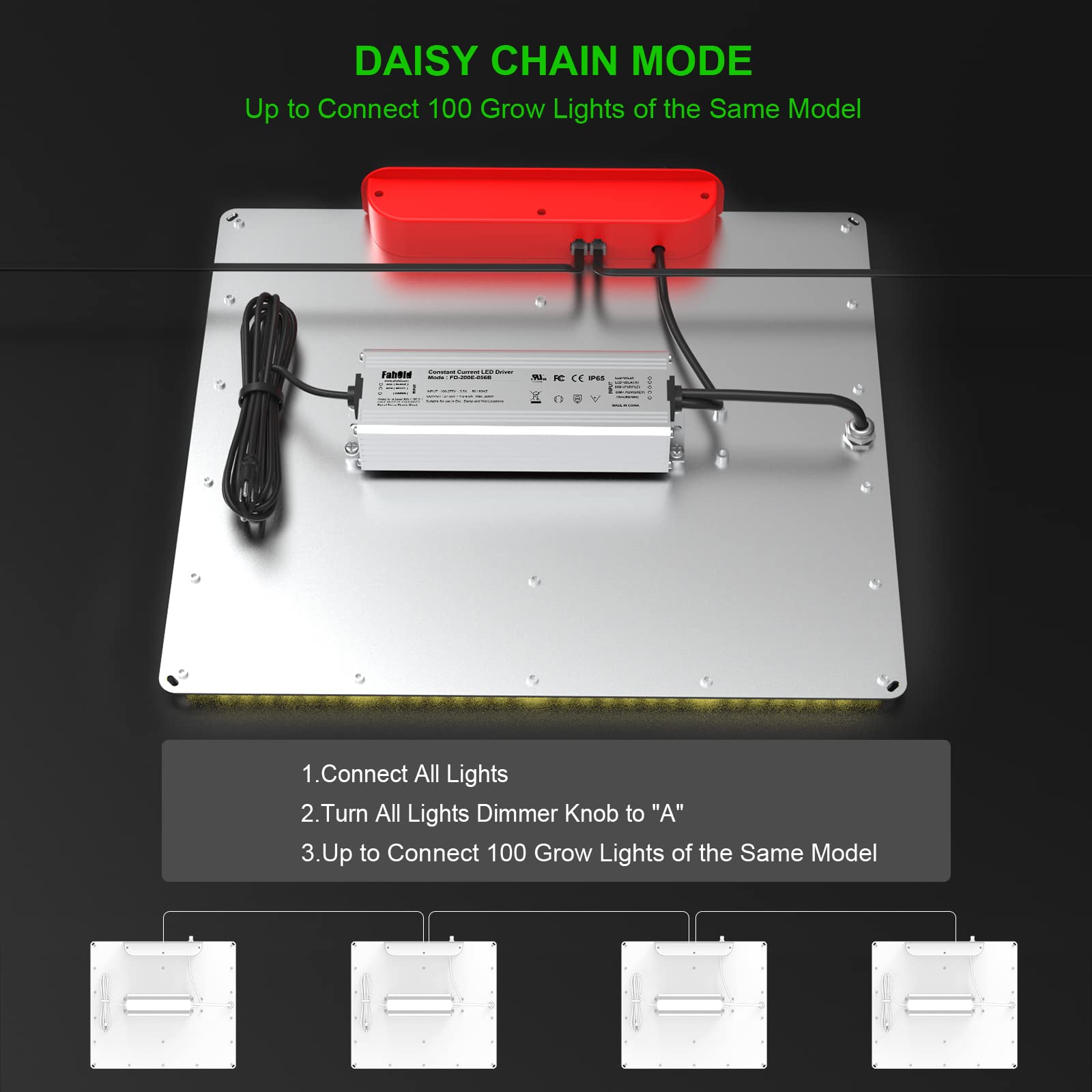 AGLEX K2000 LED Grow Light - Full Spectrum, UV IR, Dimmable, 4x5 FT Coverage, Aluminum, Silver, Ideal for Seeding, Veg, Flower