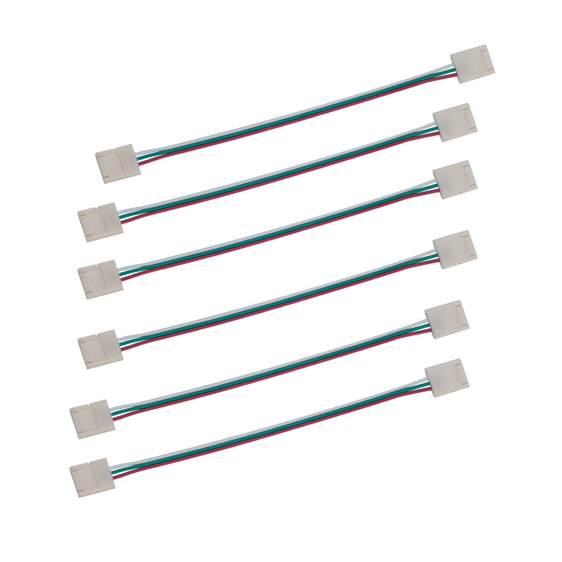 Btf-Lighting 10Pcs 3Pin 10Mm Wide Dual End With 15Cm Long Cable Led Strip Solderless Diy Connector Adapter Conductor For Ws2811 Ws2812B Sk6812 Led Flexible Strip Light