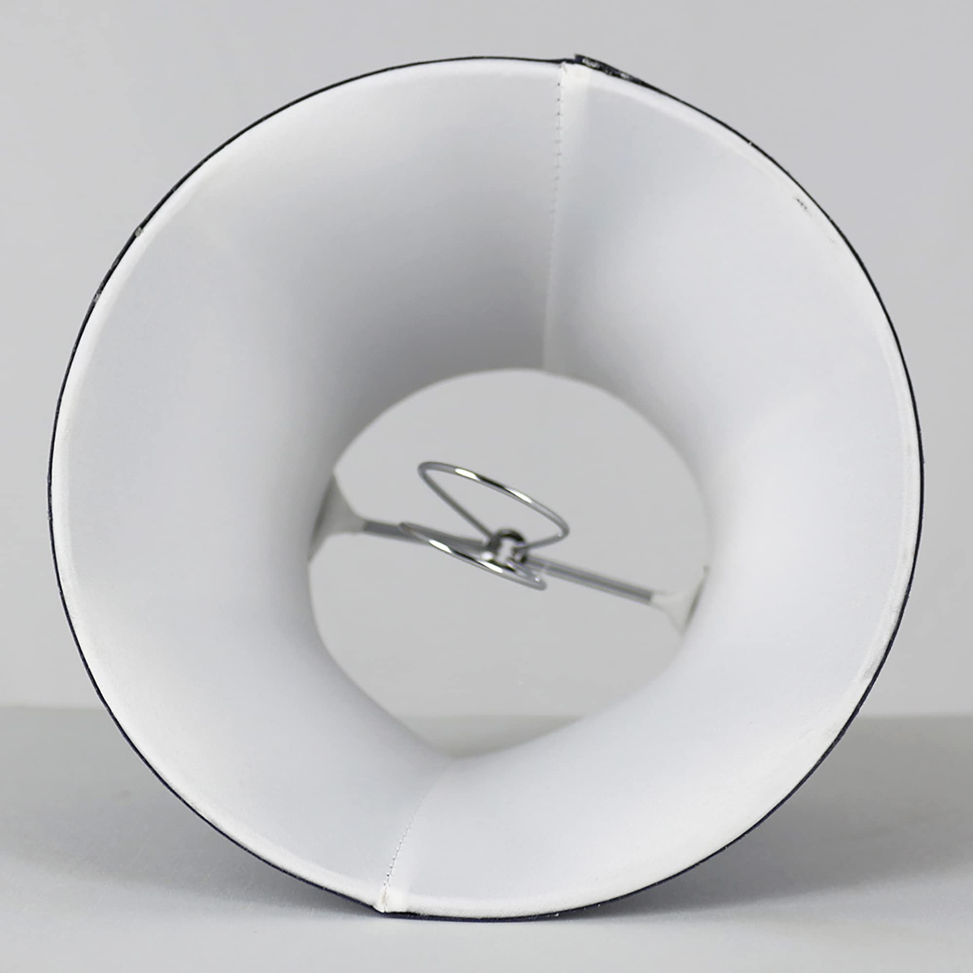 Meriville Blue Faux Silk Chandelier Lamp Shades, Set Of 2, Softback Bell Shape, Clip-On Fitter For Candelabra Bulbs, 4 X 6 X