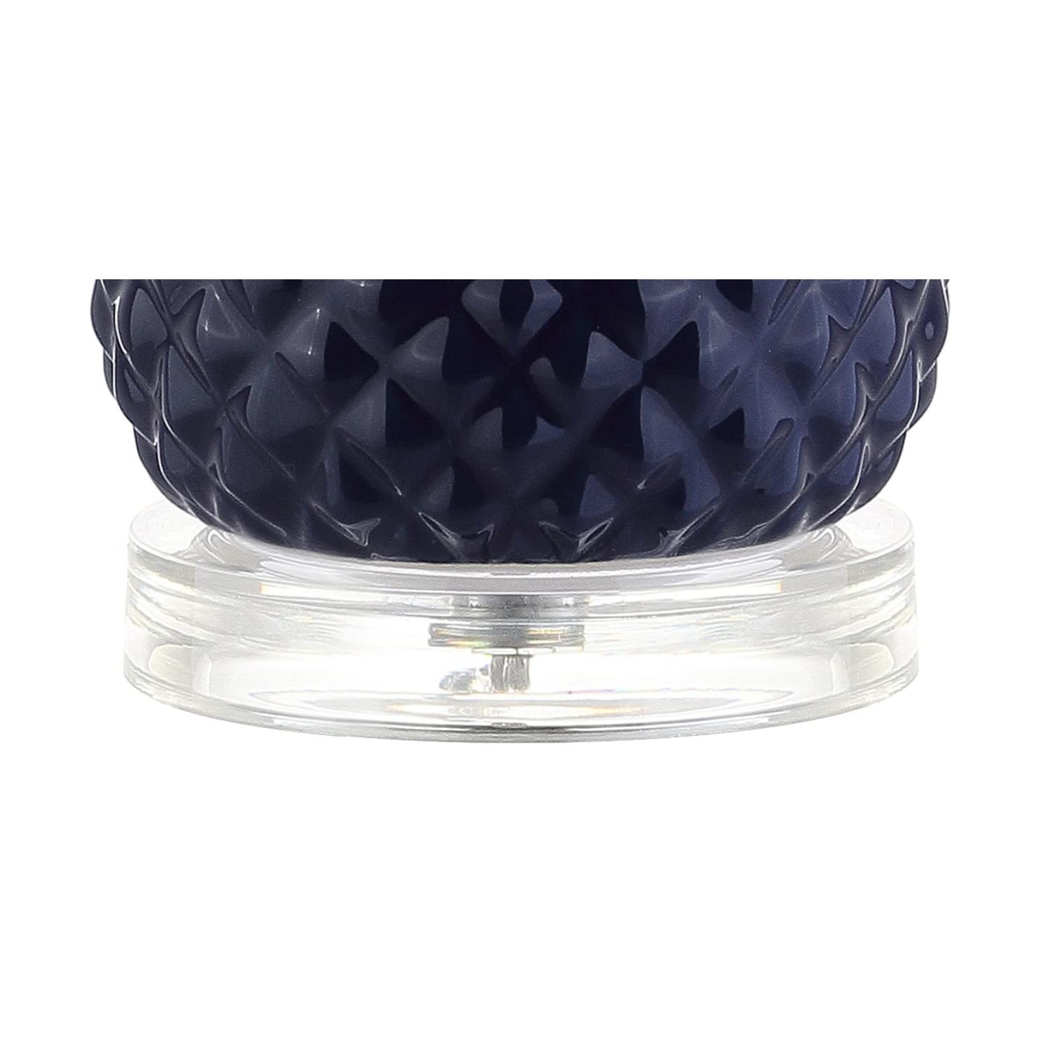 JONATHAN Y Ceramic LED Table Lamp, 23in Pineapple Design, Navy/Gold, Model JYL4019A, Ideal for Bedroom, Living Room, Office