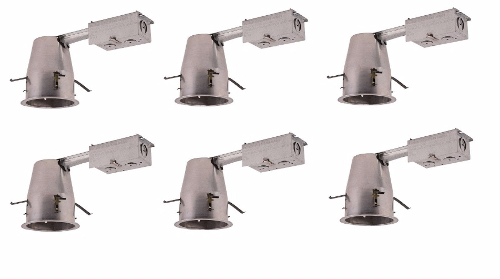Elitco Lighting Icat4R-T24Led-6Pk Recessed-Light-Fixture 4&quot; Icat Remodel Housing, 120V, T24 Connector,Led Retrofit Only 6 Pack