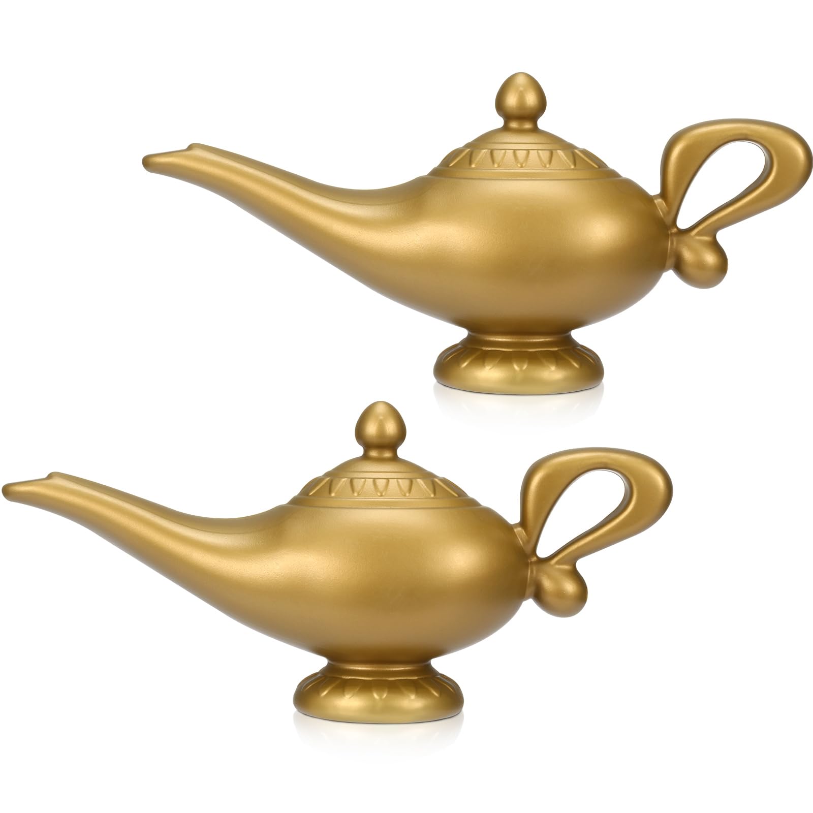 Sumind 2 Pieces Halloween Magic Lamp Gold Lamp Costume Accessories for Halloween Party