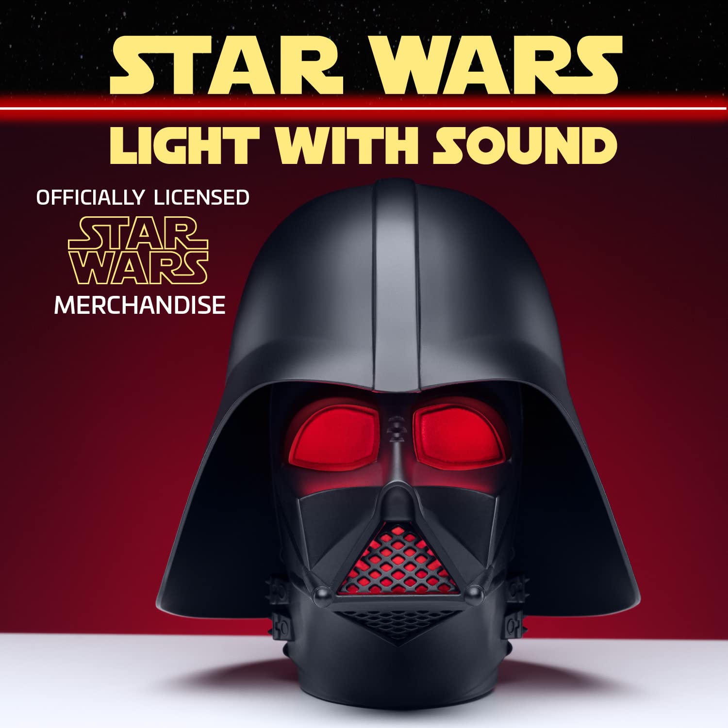 Darth Vader Mask Light with Sound, Officially Licensed Star Wars Collectible Lamp, Star Wars Room Decor and Gift for Men