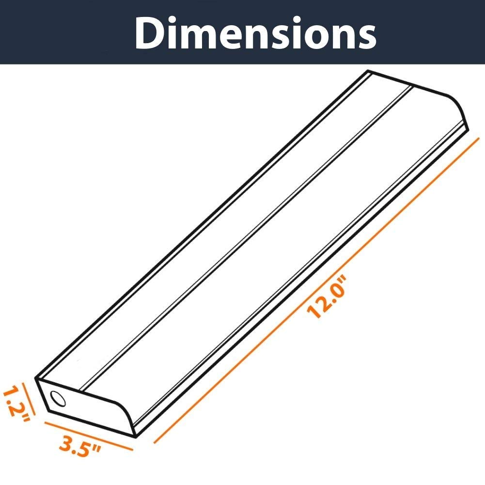 harrrrd Under Cabinet Lights, Dimmable, 12 Inch, 3000K/4000K, Metal, Model L/UCD/12/045/934/XXX/001