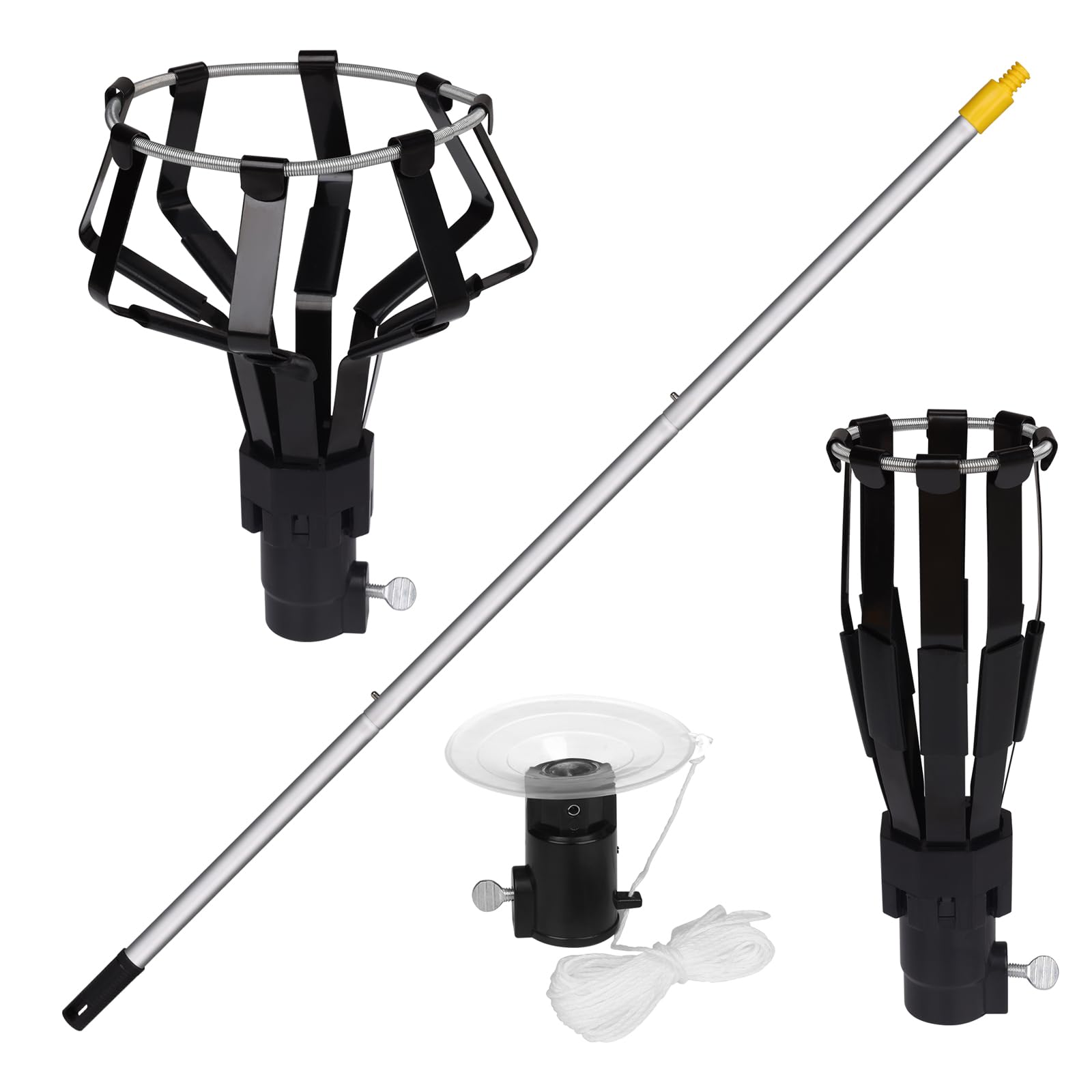 Liaakrr 12Ft Light Bulb Changer For High Ceilings, Light Bulb Changer With Baskets And Suction Cup,High Ceiling Light Bulb Chang