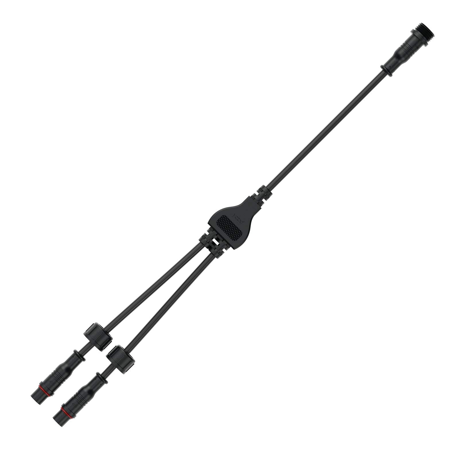 Hysmigor 3 Core 3 pin Small Size IP65 Y Shape 1 Male-Divided-2 Female Spillter Connctor Black Plastics 22AWG 15mm Nut for Car,Tr