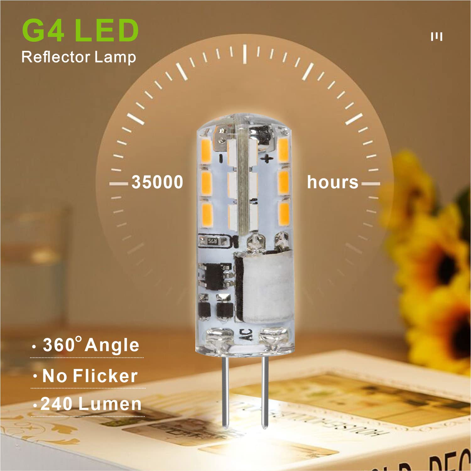 Aimeoko G4 Led Bulb 12V (Ac/Dc) 2W - Warm White 2700K, Non-Dimmable, Bi Pin Base, 10-Pack - Replace 10W-20W Halogen Bulbs For Ho