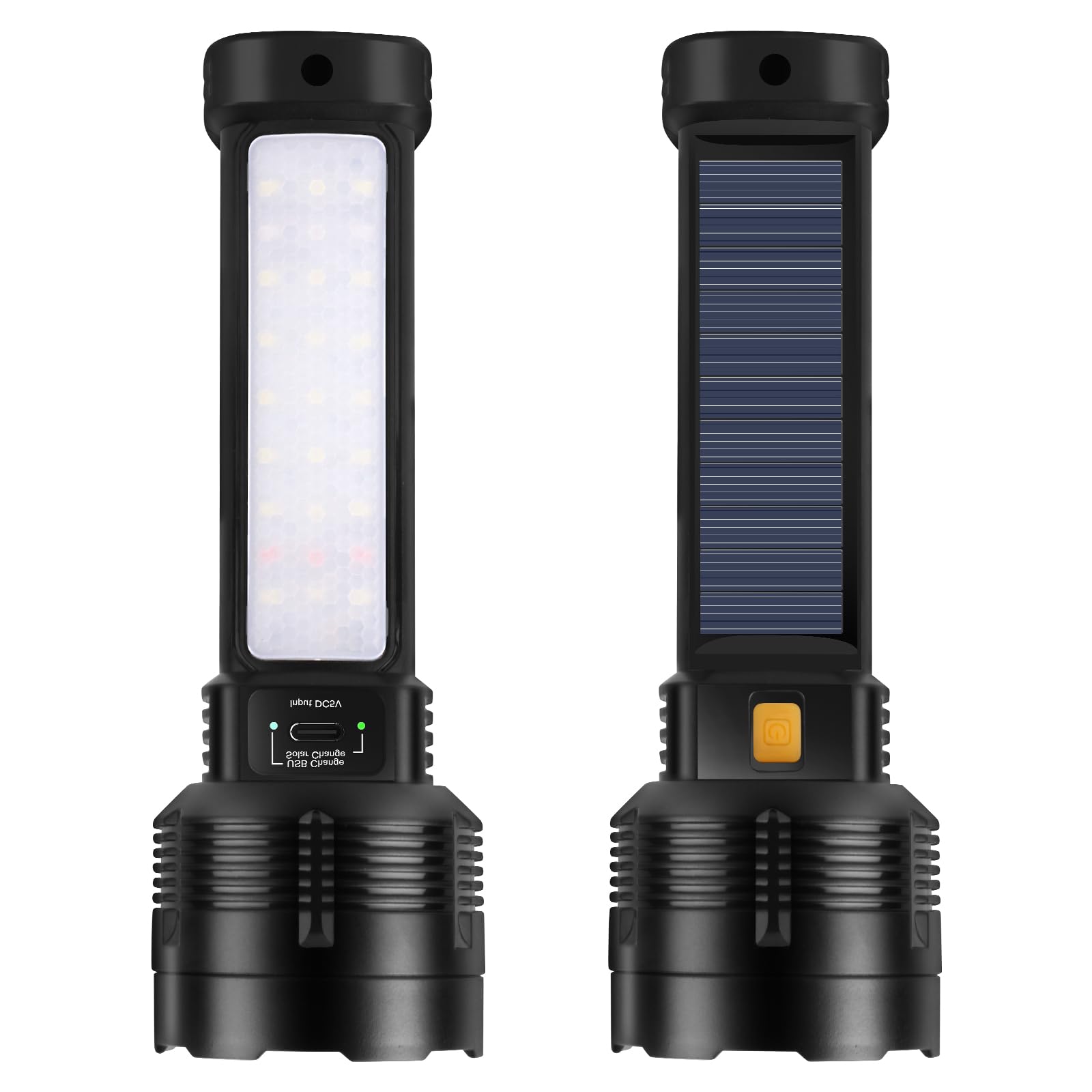 2 Pack Led Rechargeable Flashlight - 20000 Lumens Super Bright Tactical Flash Light, Compact & Waterproof, Long-Lasting Battery,